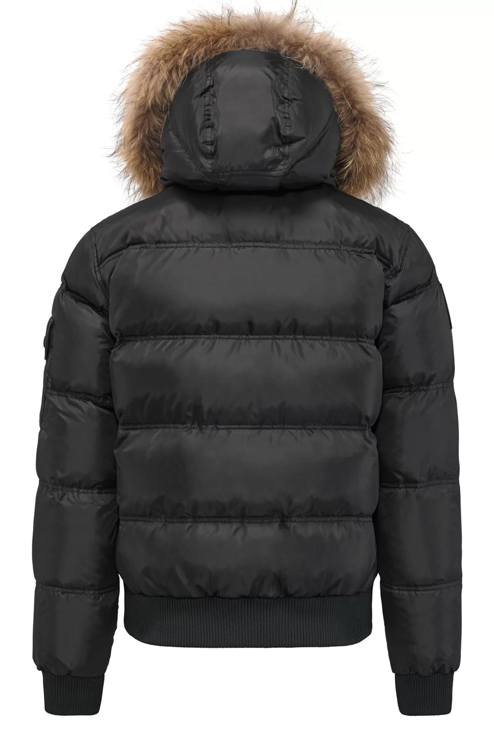 Uomo Bomboogie Bomber>Bomber Imbottito In Piuma Con Bordo In Pelliccia Folta