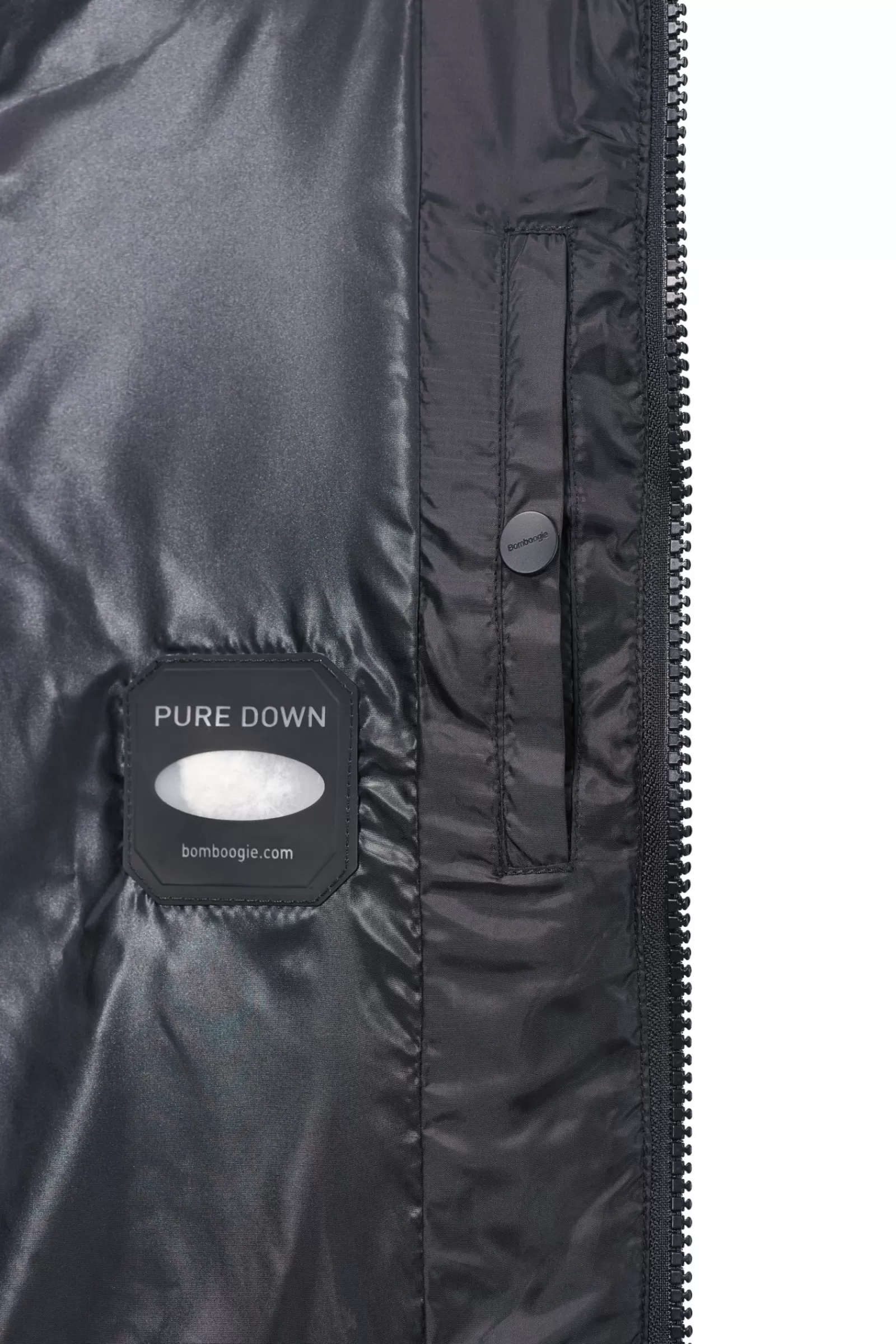 Uomo Bomboogie Bomber>Bomber Imbottito In Piuma Con Bordo In Pelliccia Folta