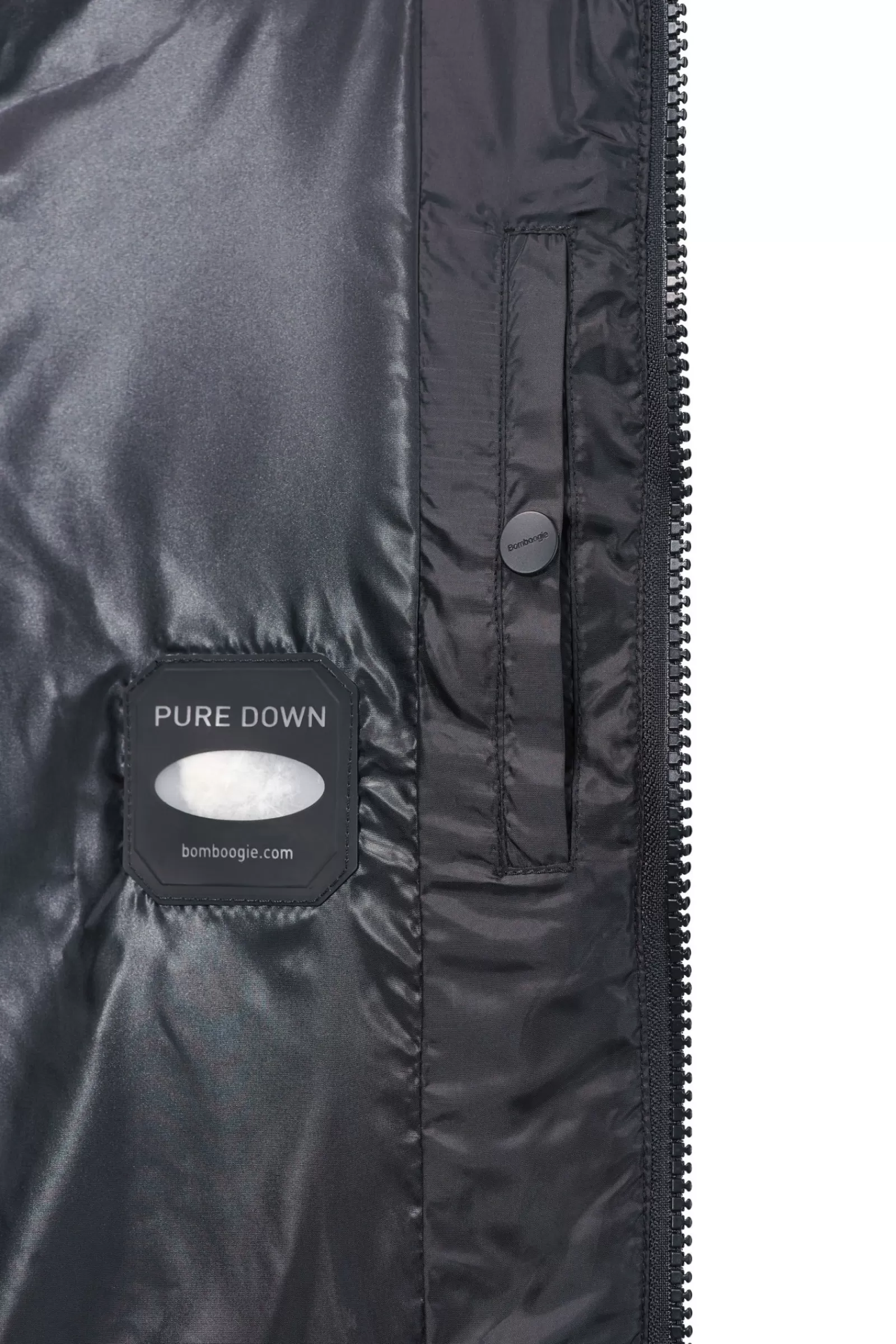 Uomo Bomboogie Bomber>Bomber Imbottito In Piuma Con Bordo In Pelliccia Sintetica