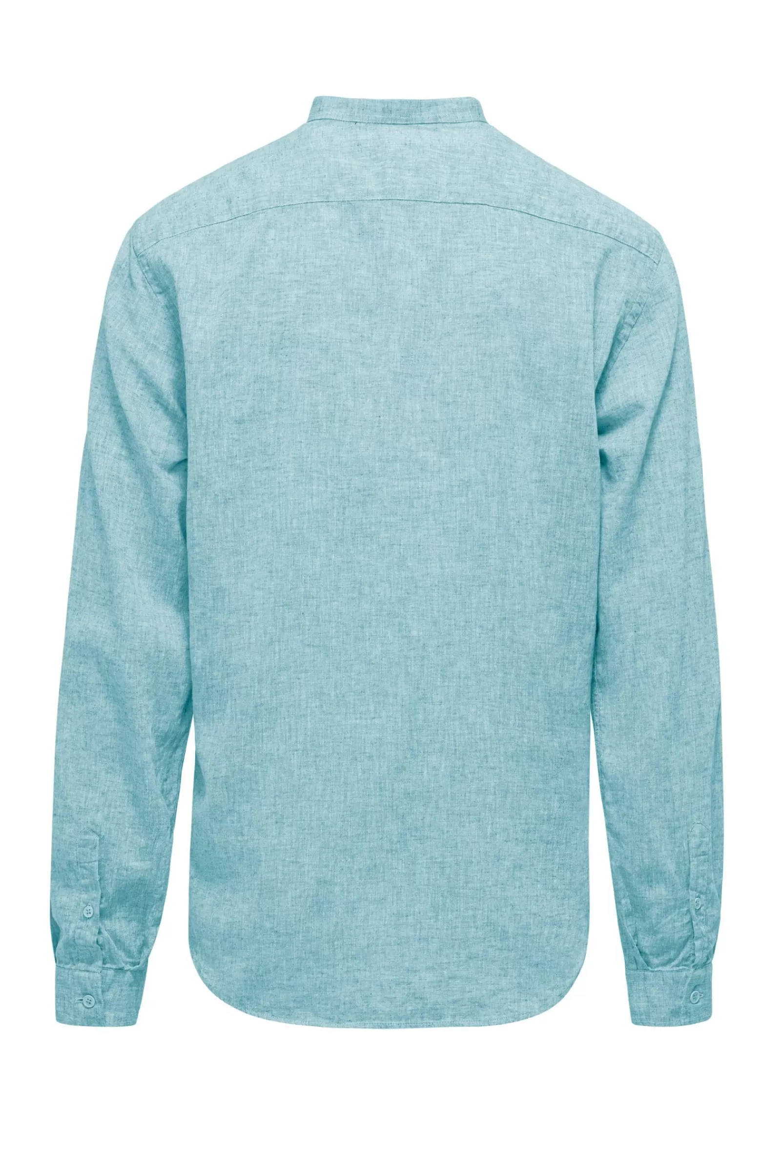 Uomo Bomboogie Camicie>Camicia In Lino/Cotone Con Collo Alla Coreana