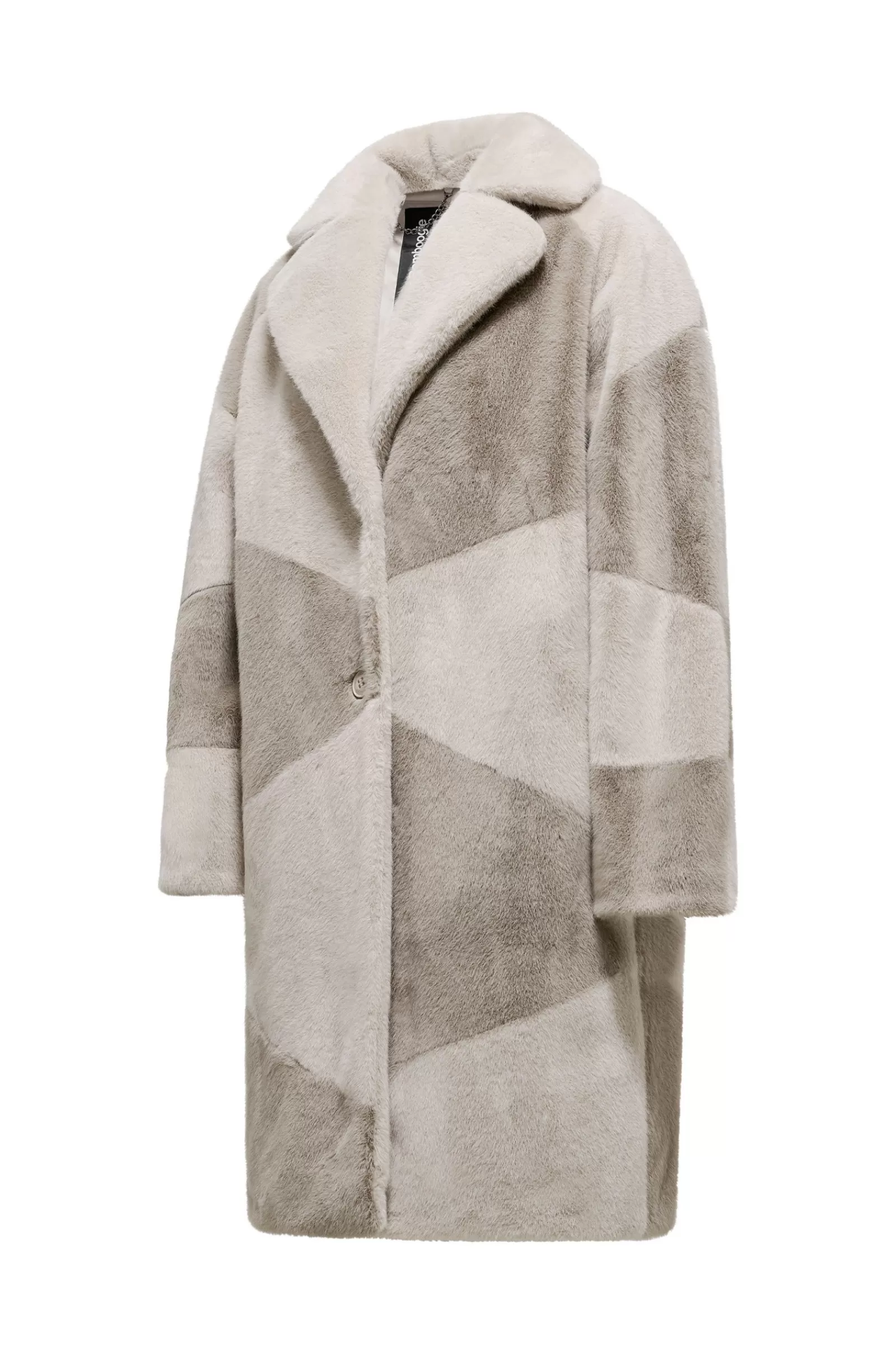 Donna Bomboogie Cappotti>Cappotto Bicolore Monopetto Con Revers
