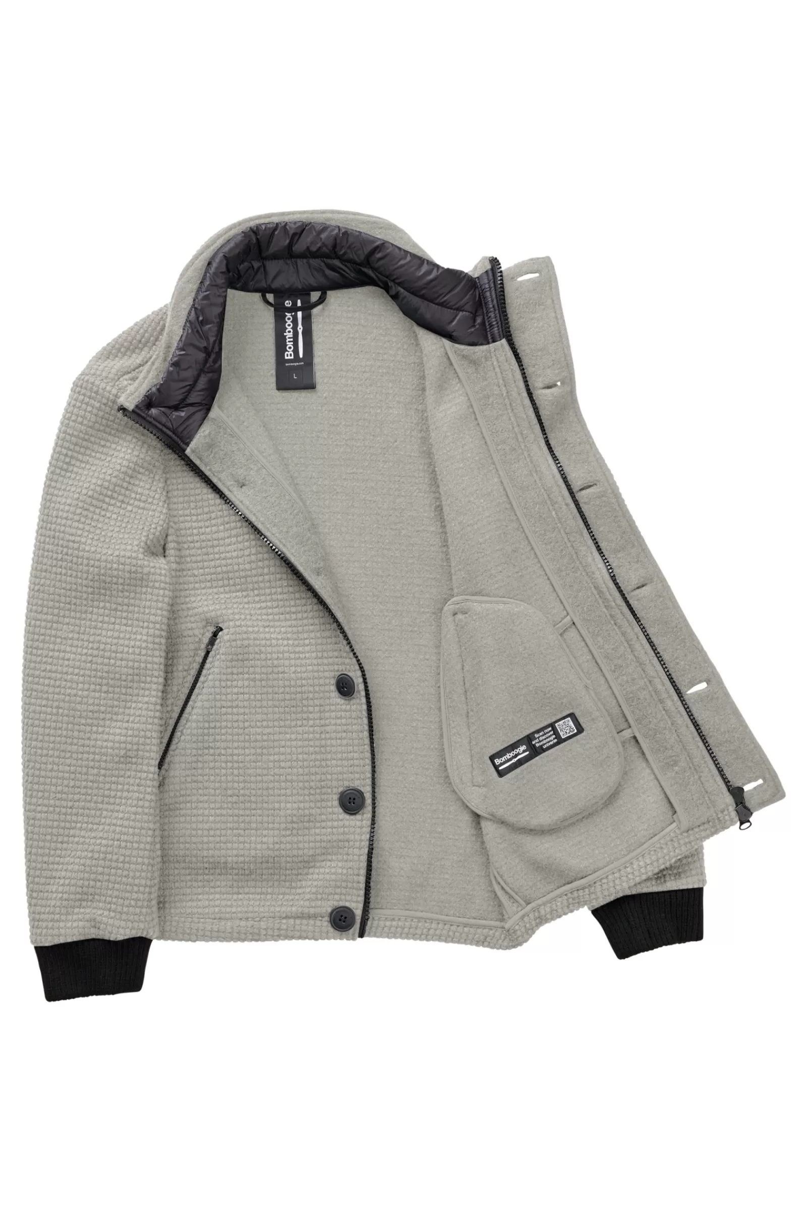 Uomo Bomboogie Cappotti>Cappotto Corto In Lana Cotta Con Bottoni