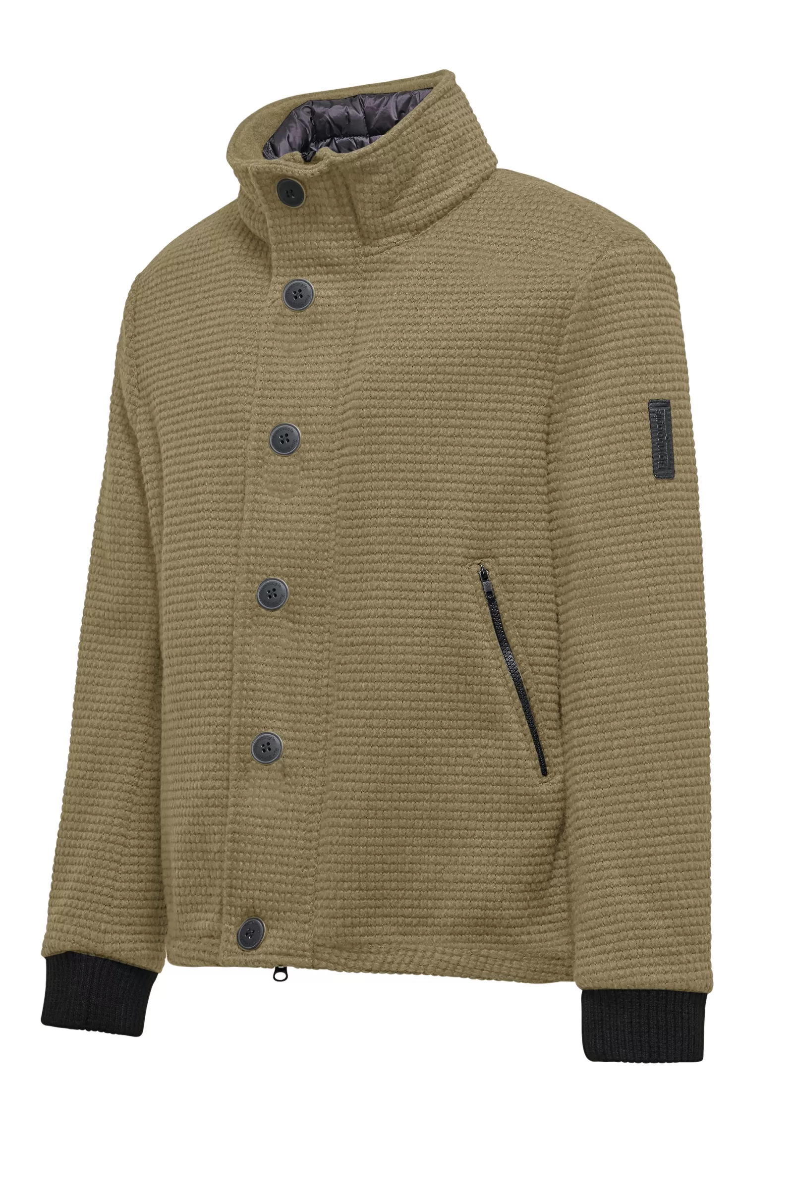 Uomo Bomboogie Cappotti>Cappotto Corto In Lana Cotta Con Bottoni