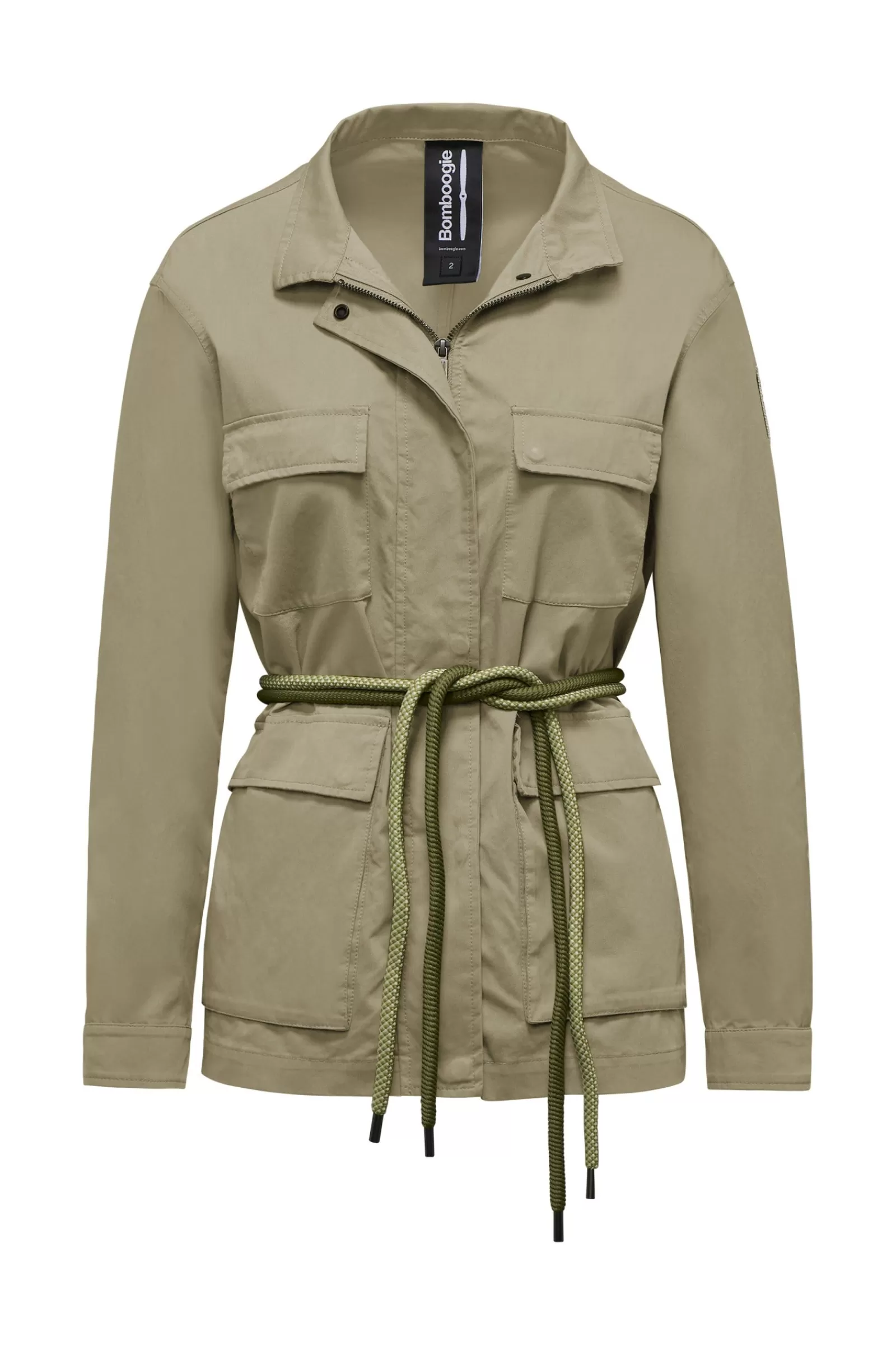 Donna Bomboogie Giacche Leggere>Field Jacket Sfoderata Con Cintura In Corda Bicolore