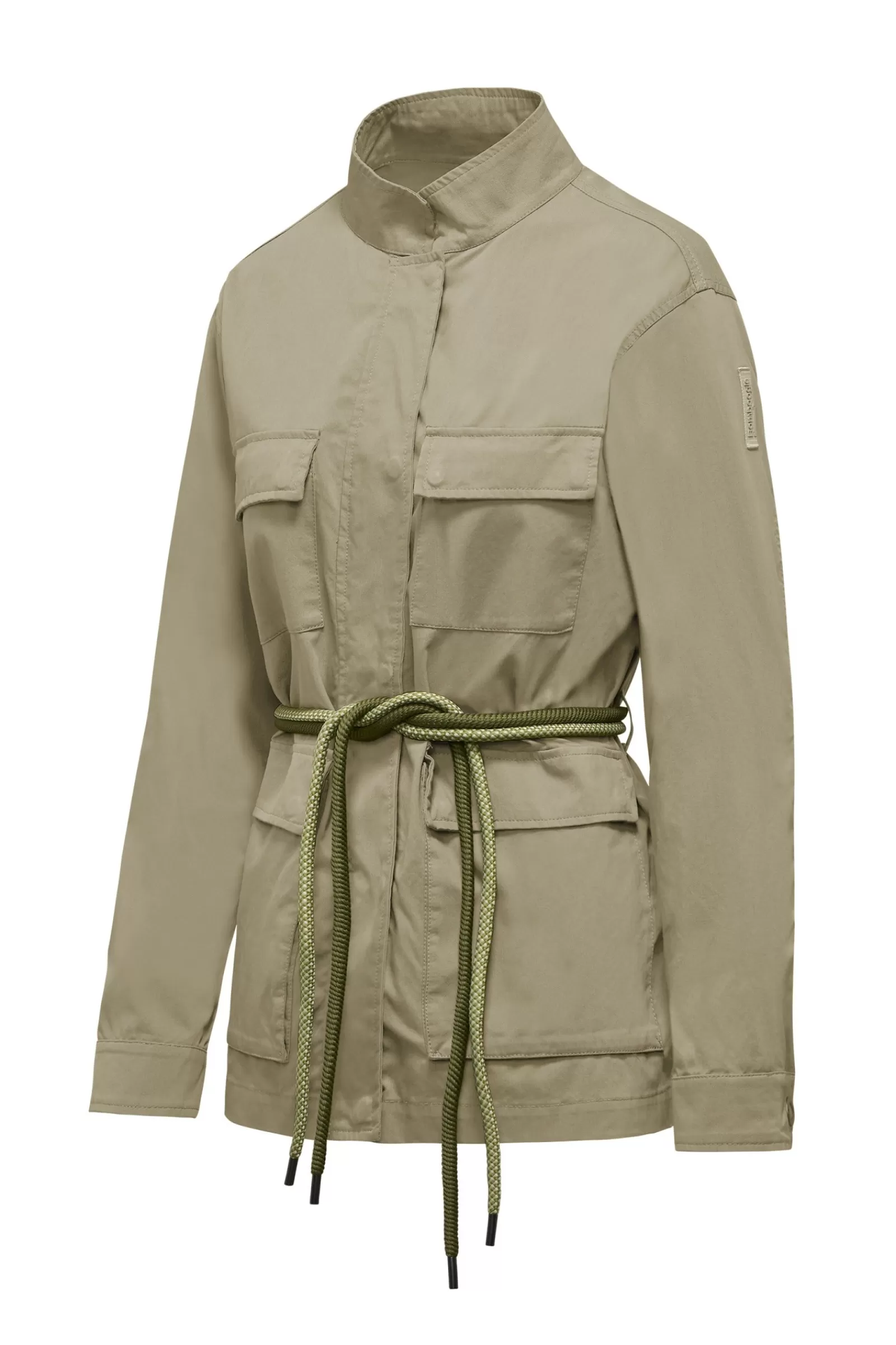 Donna Bomboogie Giacche Leggere>Field Jacket Sfoderata Con Cintura In Corda Bicolore