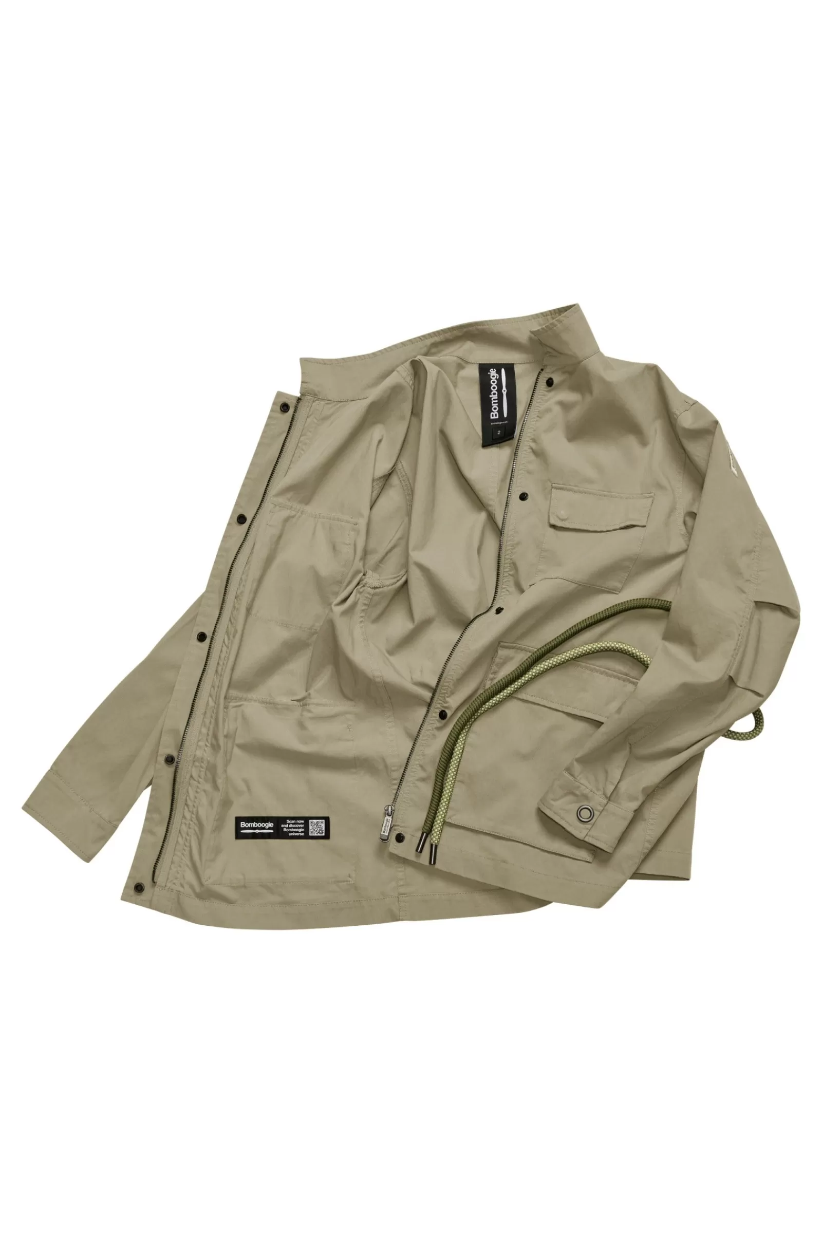 Donna Bomboogie Giacche Leggere>Field Jacket Sfoderata Con Cintura In Corda Bicolore