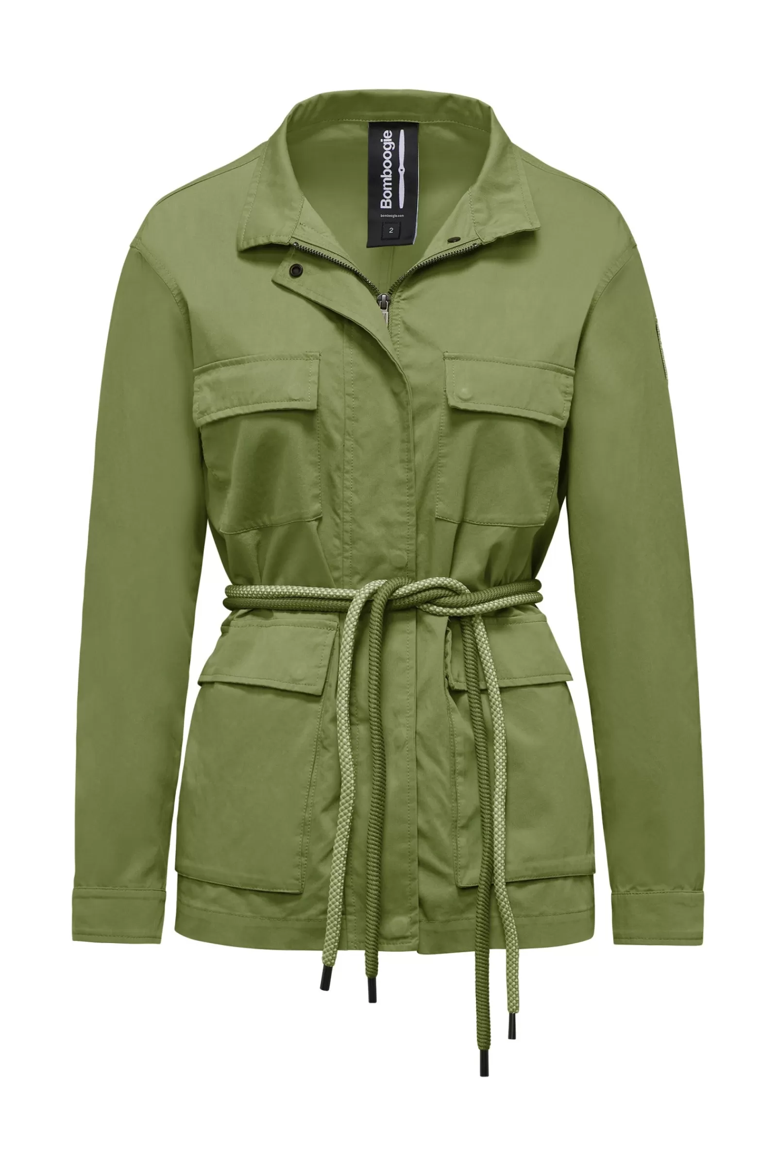 Donna Bomboogie Giacche Leggere>Field Jacket Sfoderata Con Cintura In Corda Bicolore