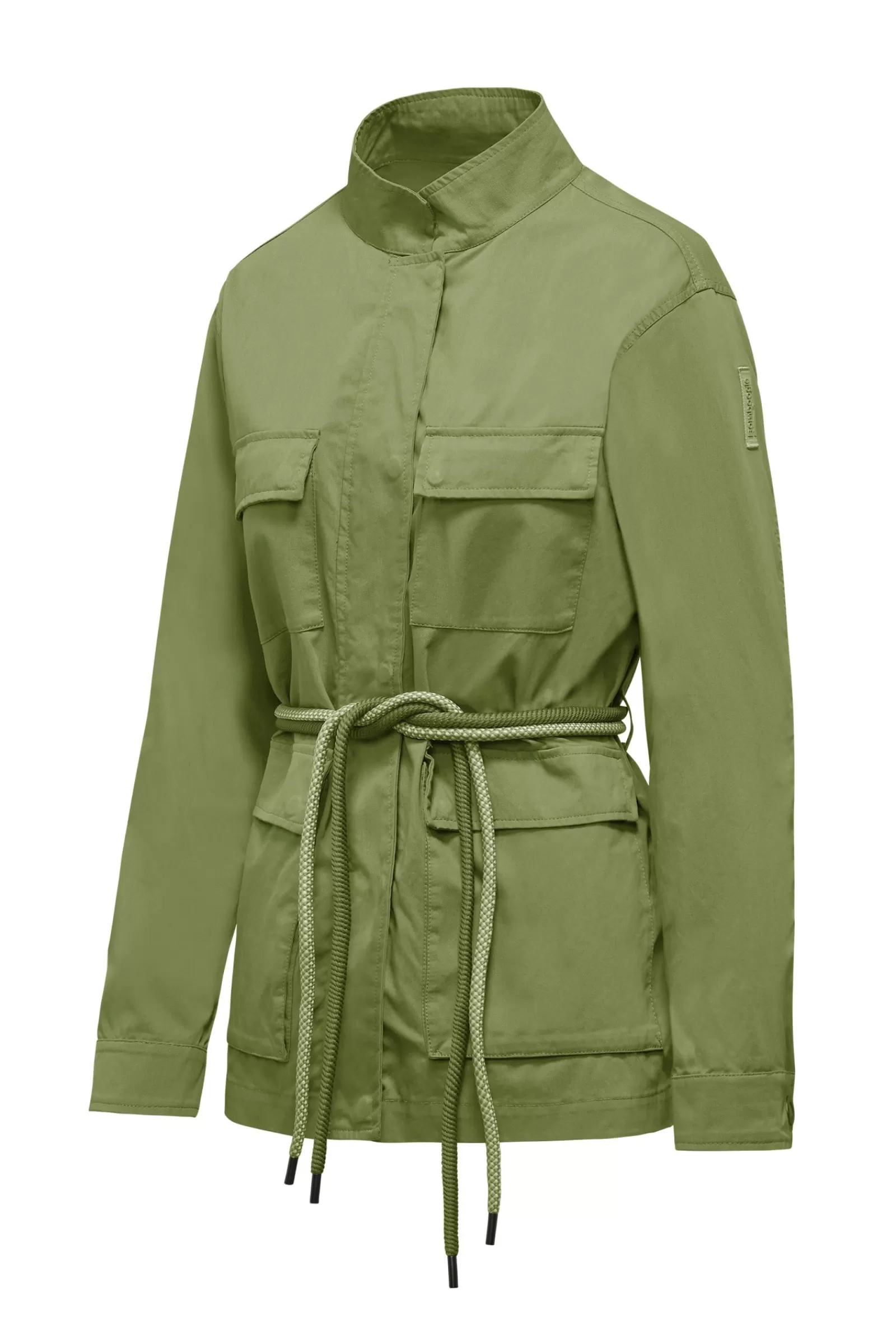 Donna Bomboogie Giacche Leggere>Field Jacket Sfoderata Con Cintura In Corda Bicolore