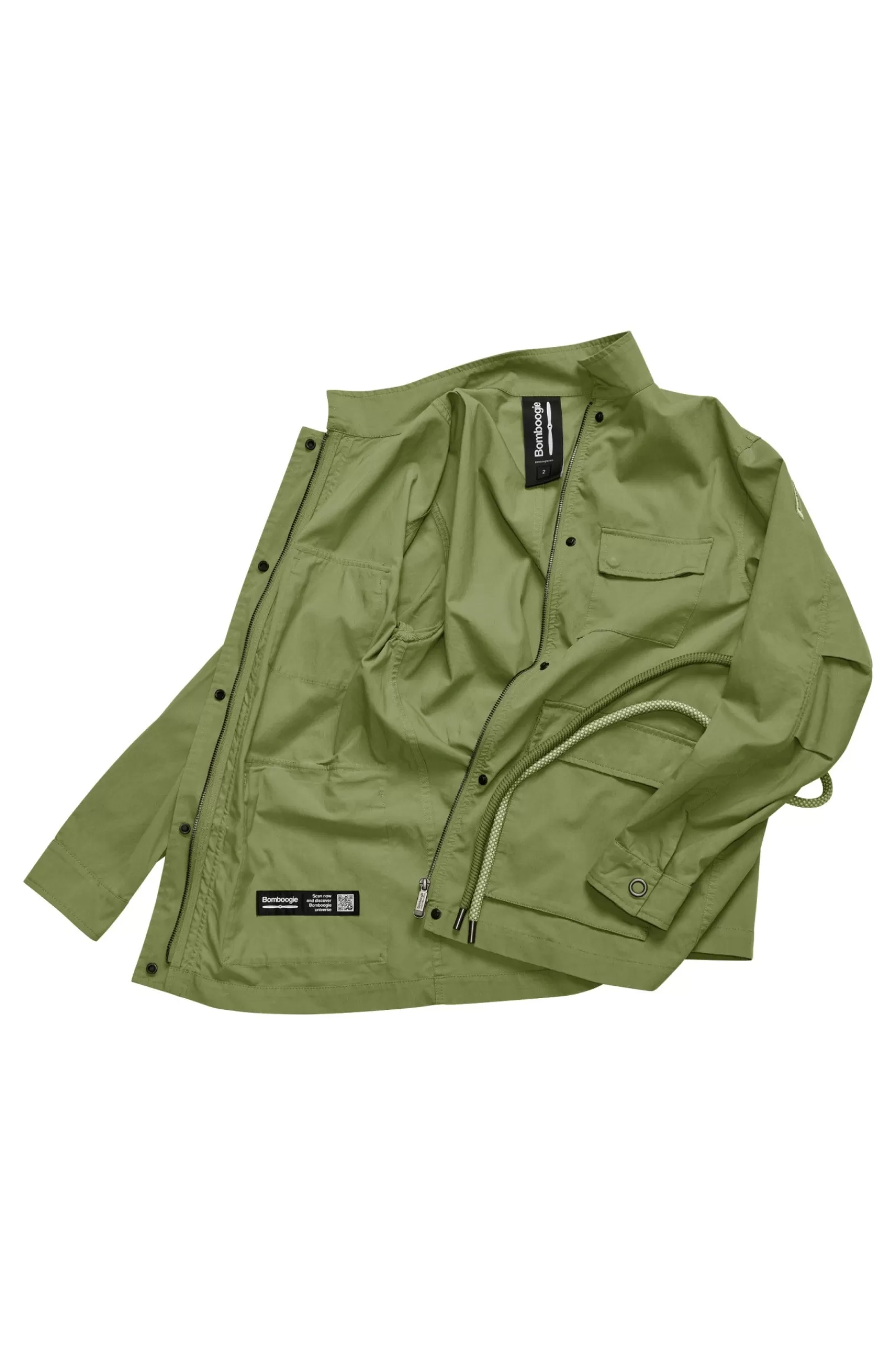 Donna Bomboogie Giacche Leggere>Field Jacket Sfoderata Con Cintura In Corda Bicolore