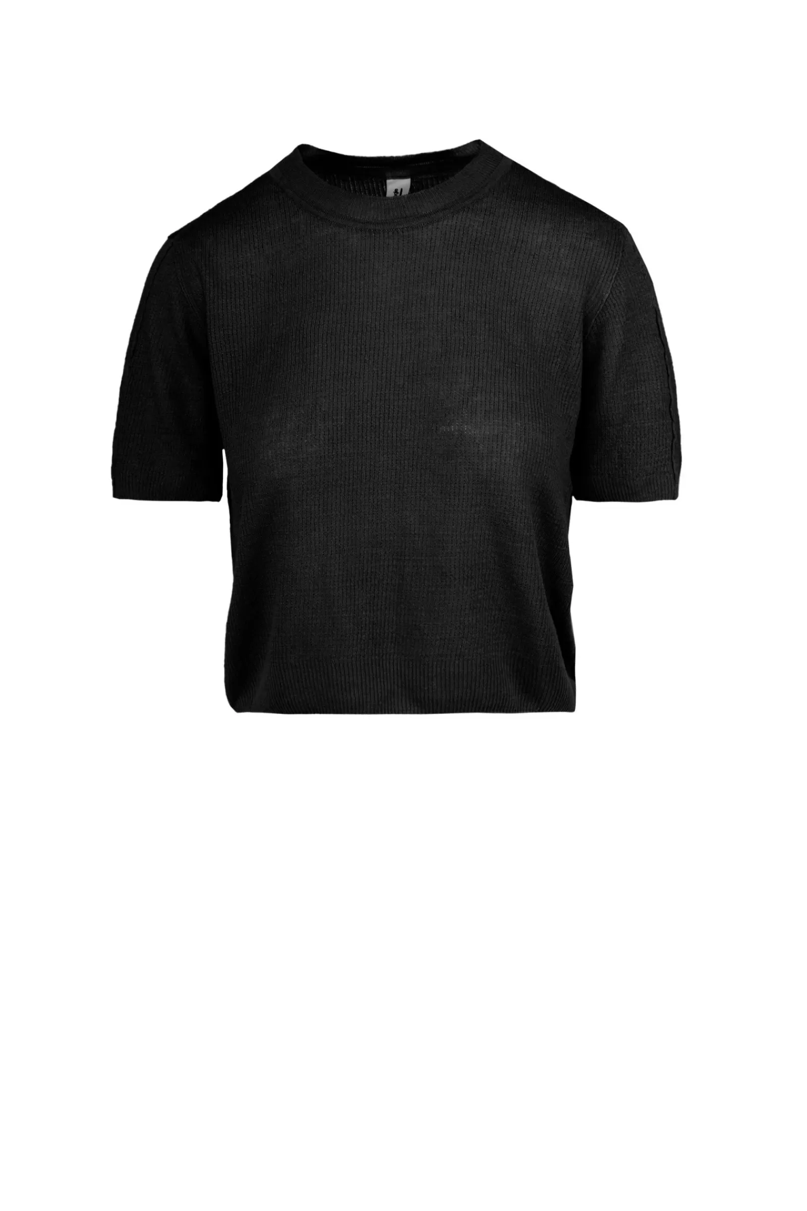 Donna Bomboogie Maglie & Felpe>Maglia A Manica Corta Di Lino Cotone