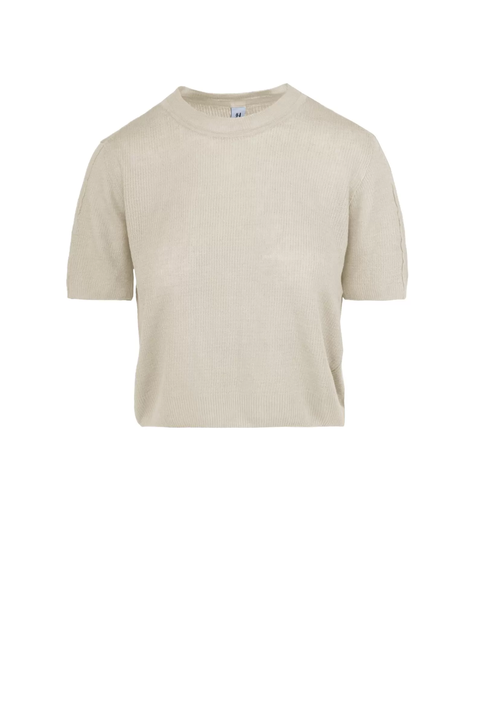 Donna Bomboogie Maglie & Felpe>Maglia A Manica Corta Di Lino Cotone