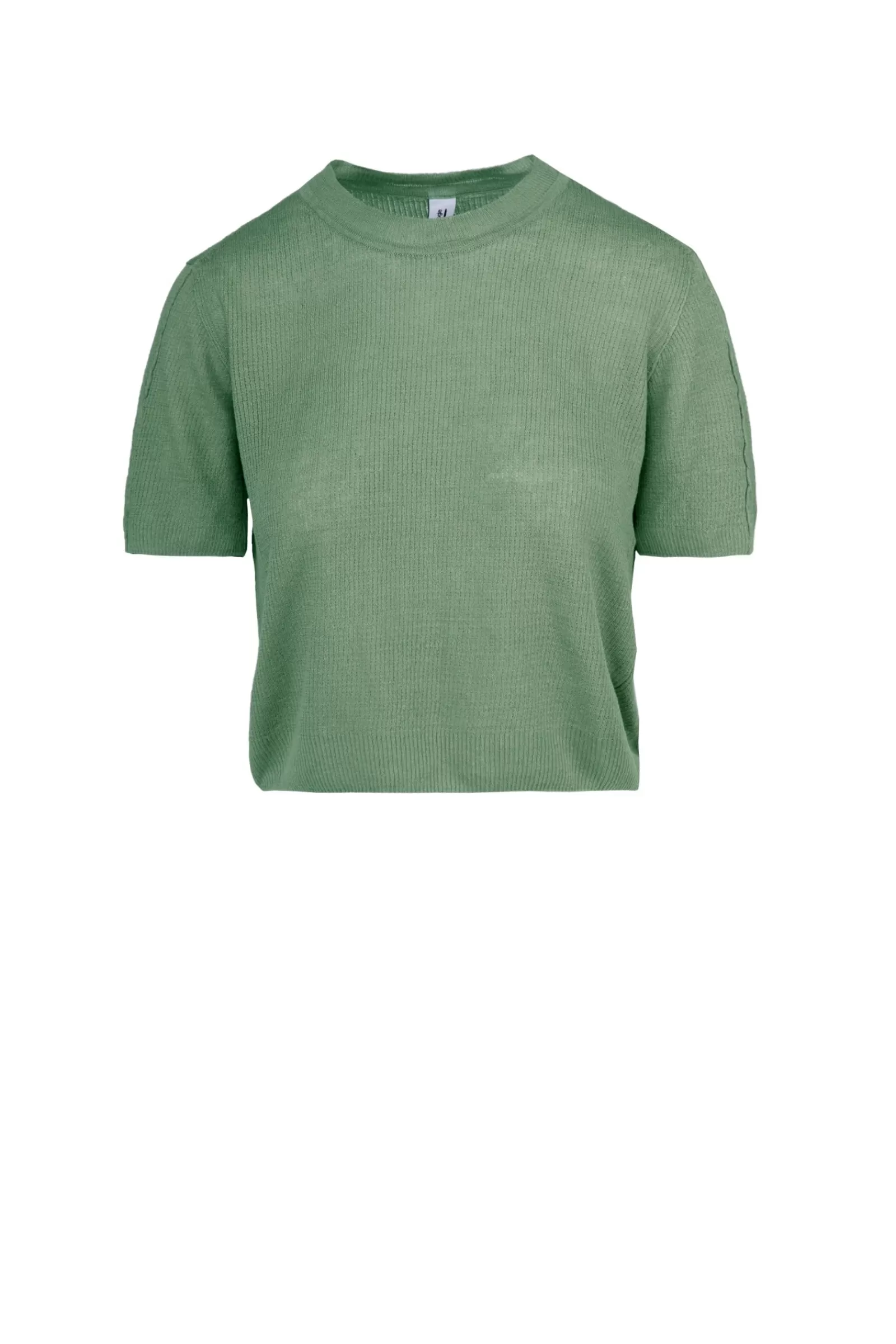 Donna Bomboogie Maglie & Felpe>Maglia A Manica Corta Di Lino Cotone
