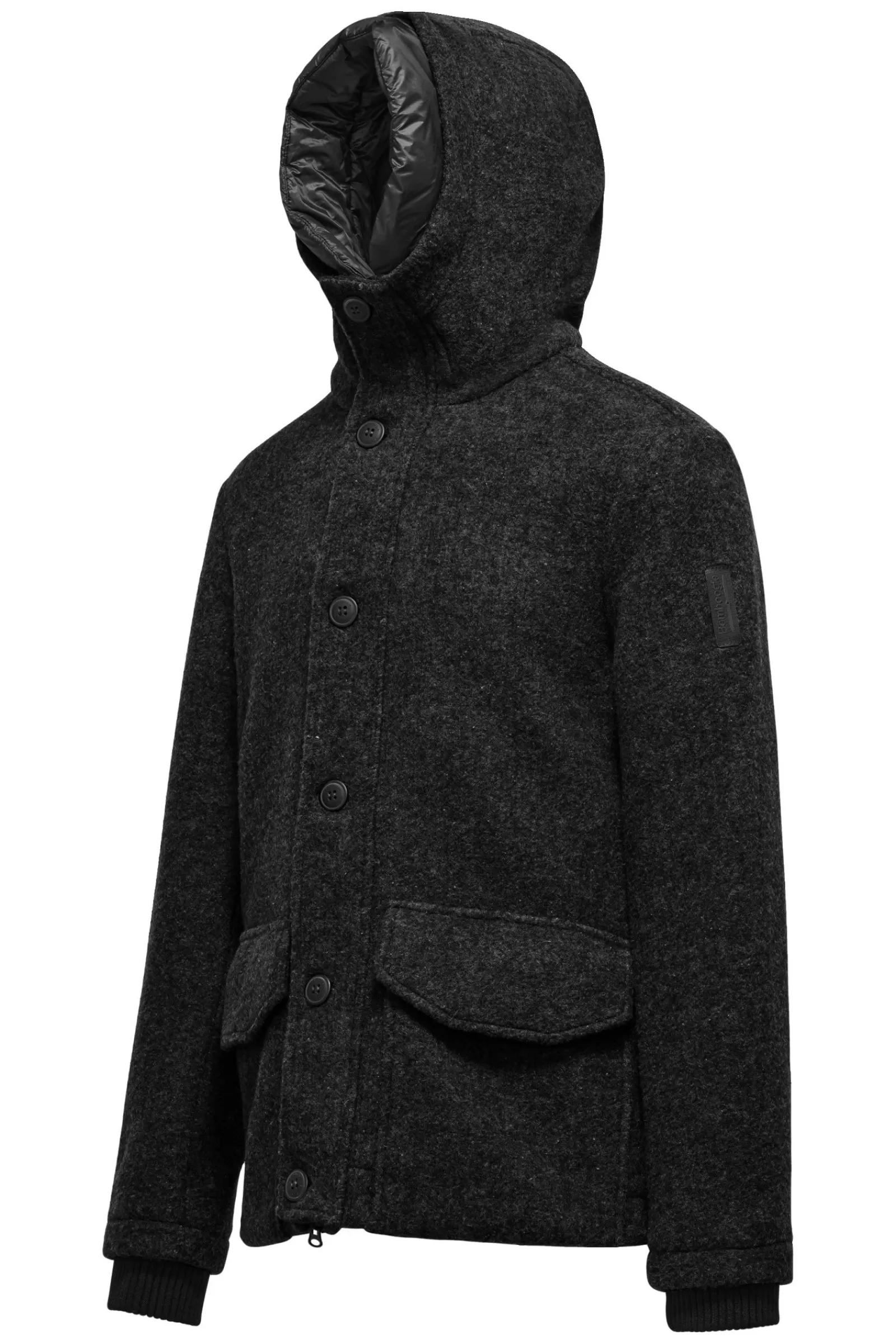 Uomo Bomboogie Parka>Parka Corto In Lana Cotta Con Cappuccio