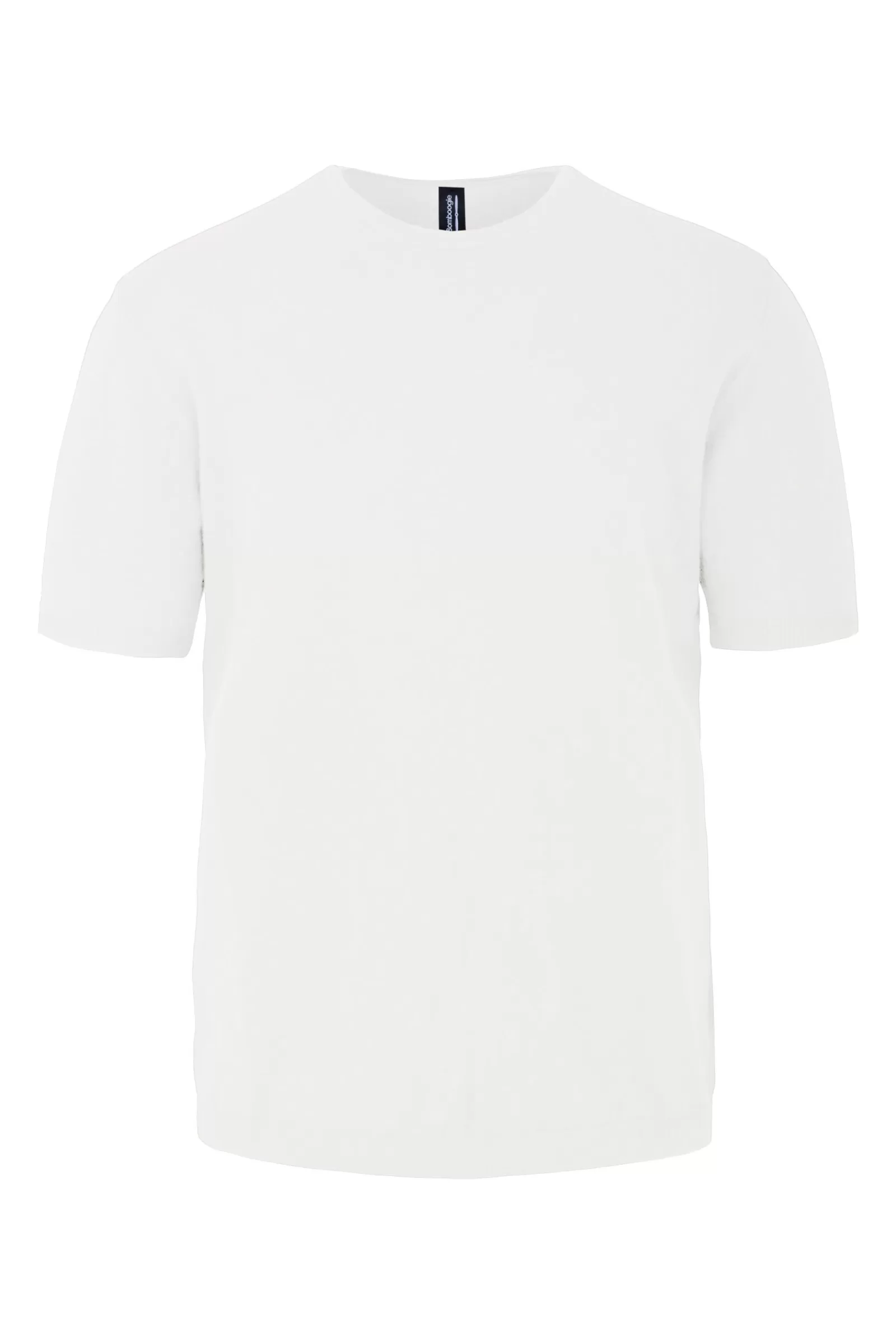 Uomo Bomboogie Maglie & Felpe>Pullover Girocollo A Manica Corta In Maglia Rasata
