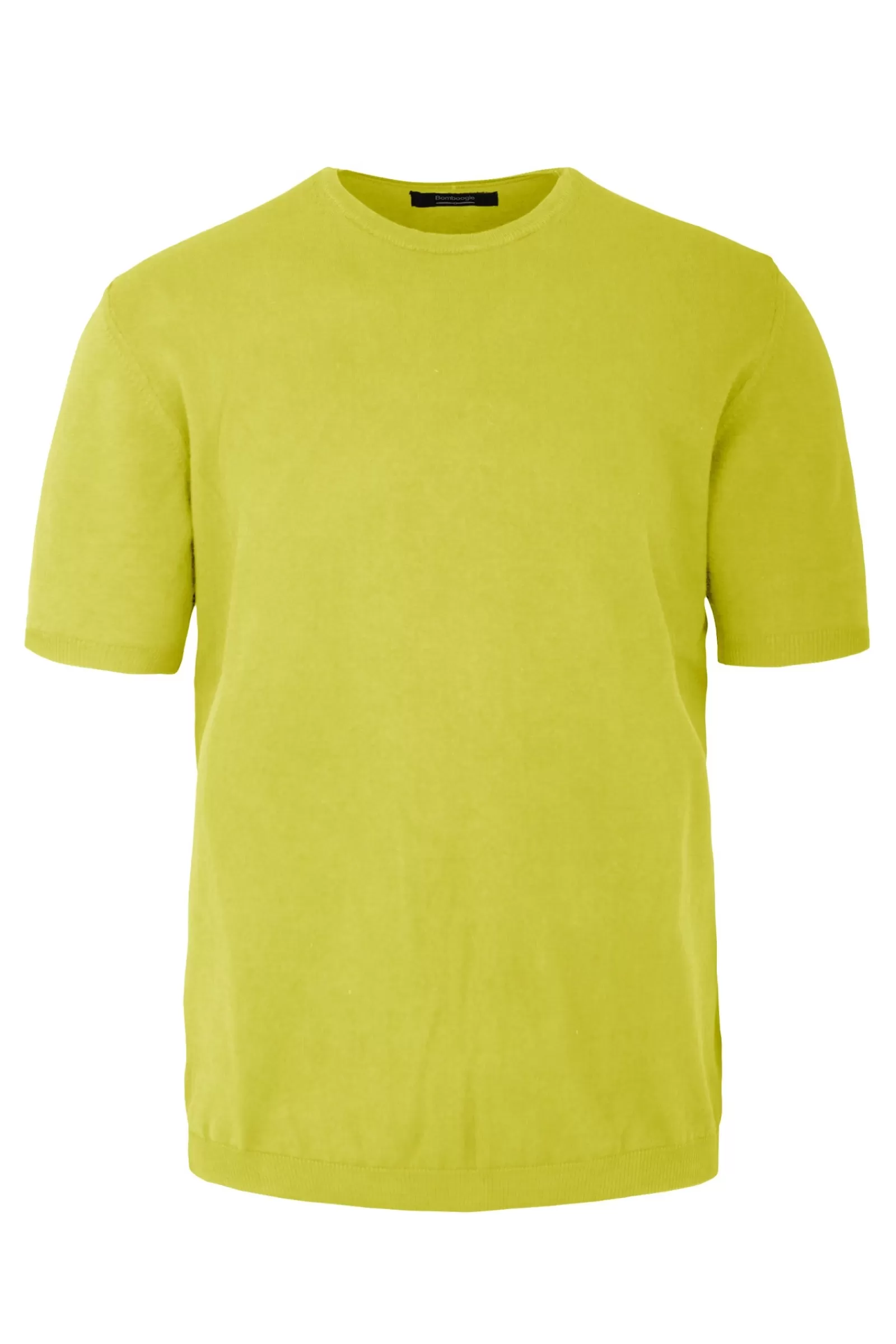 Uomo Bomboogie Maglie & Felpe>Pullover Girocollo A Manica Corta In Maglia Rasata Faded
