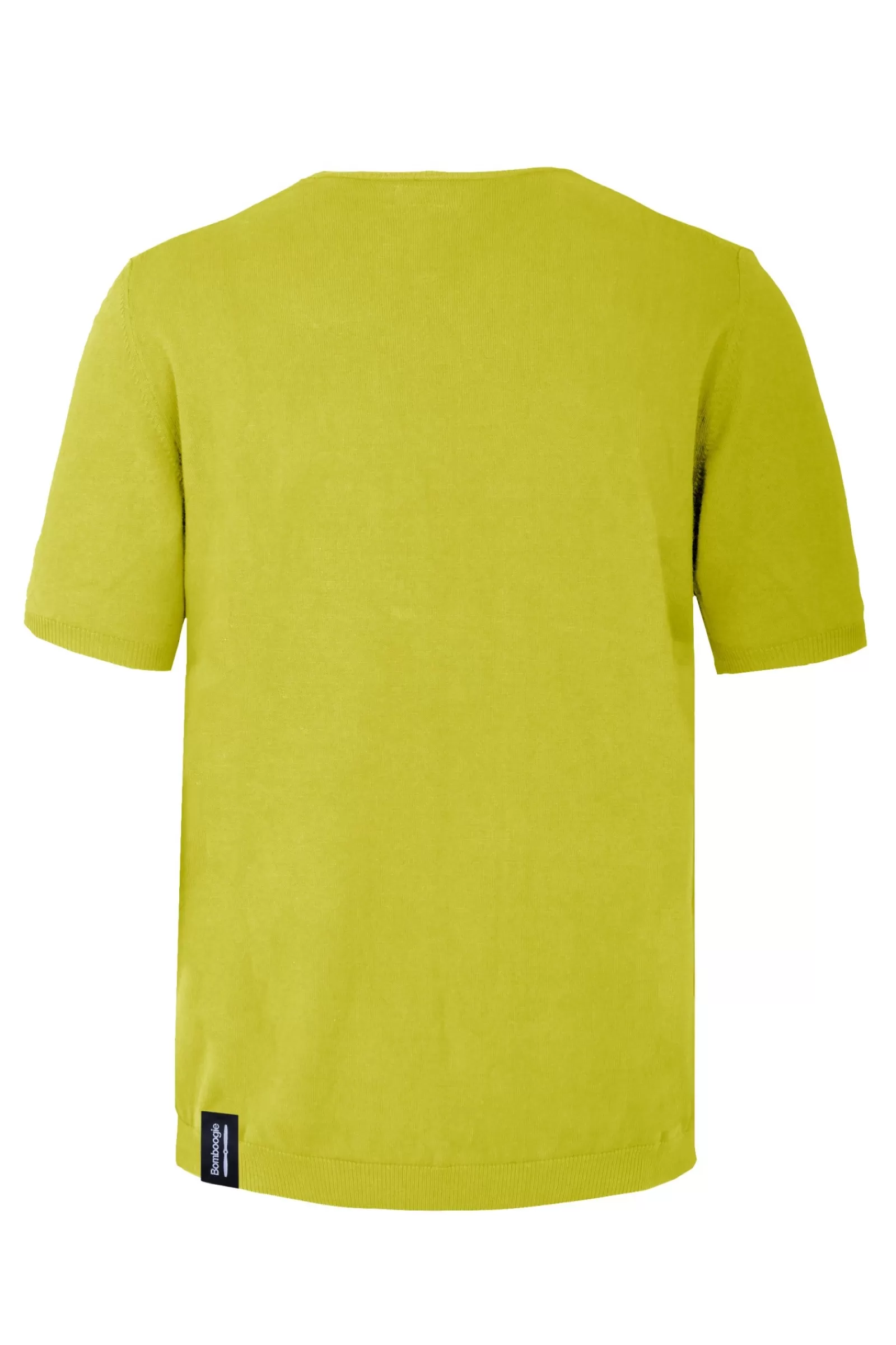 Uomo Bomboogie Maglie & Felpe>Pullover Girocollo A Manica Corta In Maglia Rasata Faded