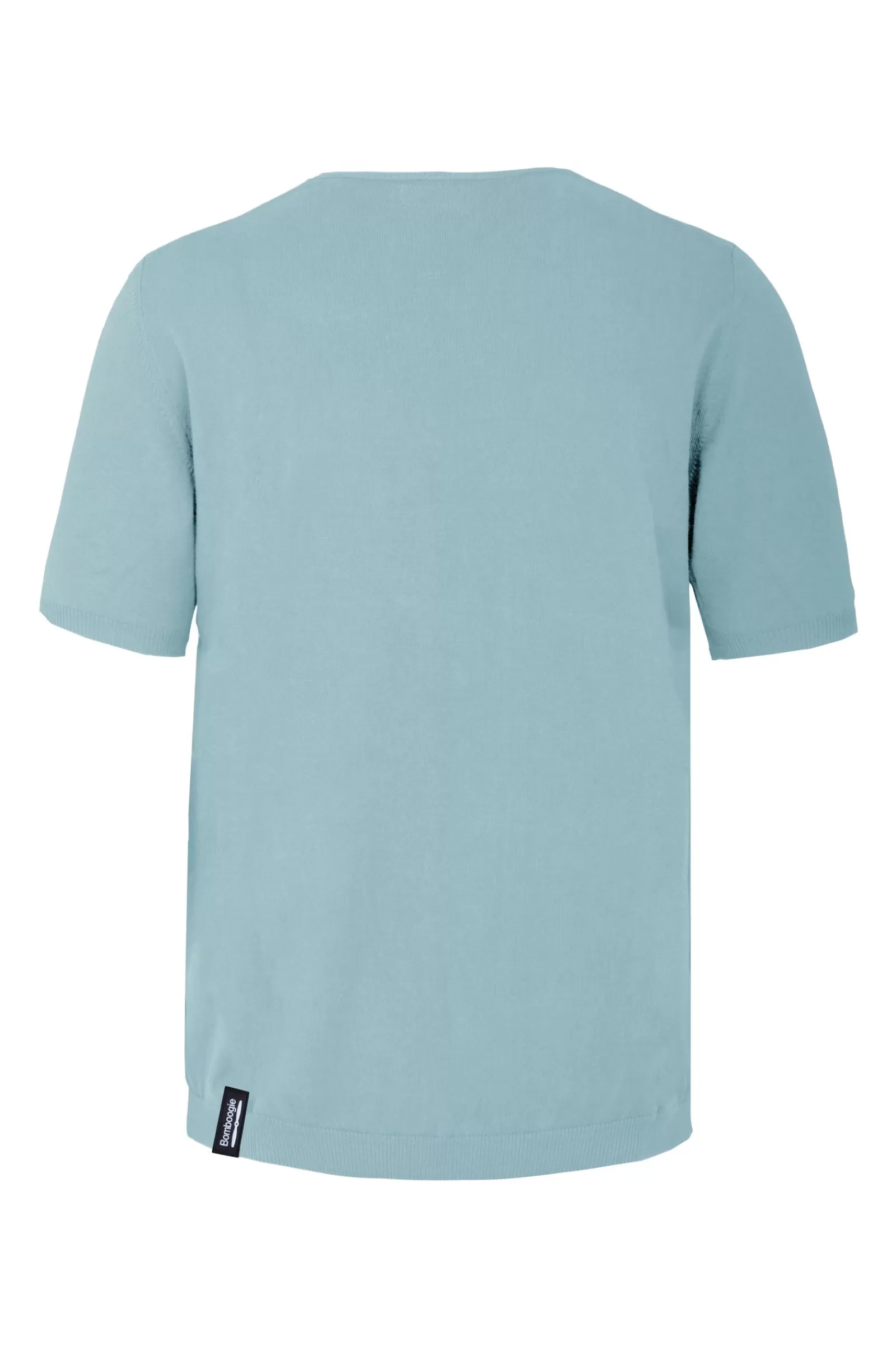 Uomo Bomboogie Maglie & Felpe>Pullover Girocollo A Manica Corta In Maglia Rasata Faded