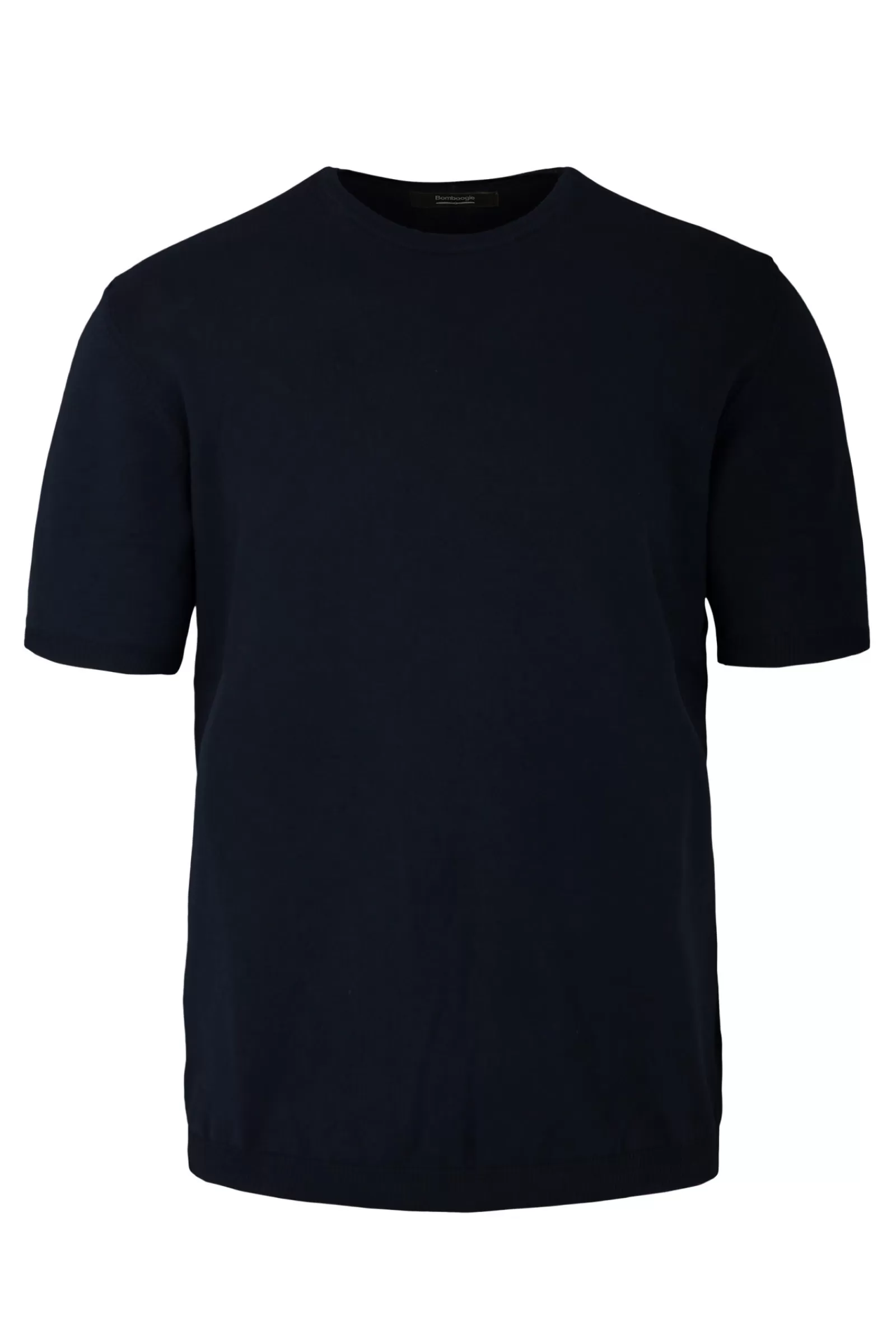 Uomo Bomboogie Maglie & Felpe>Pullover Girocollo A Manica Corta In Maglia Rasata Faded