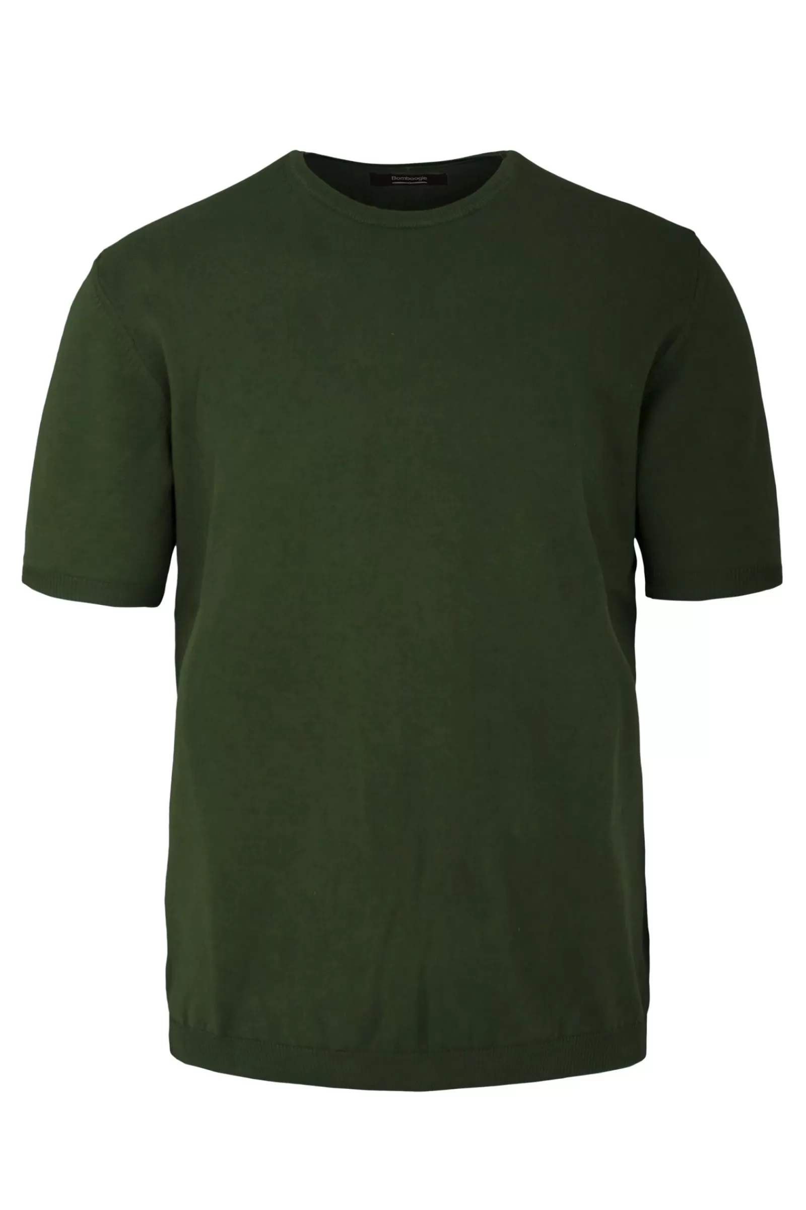 Uomo Bomboogie Maglie & Felpe>Pullover Girocollo A Manica Corta In Maglia Rasata Faded