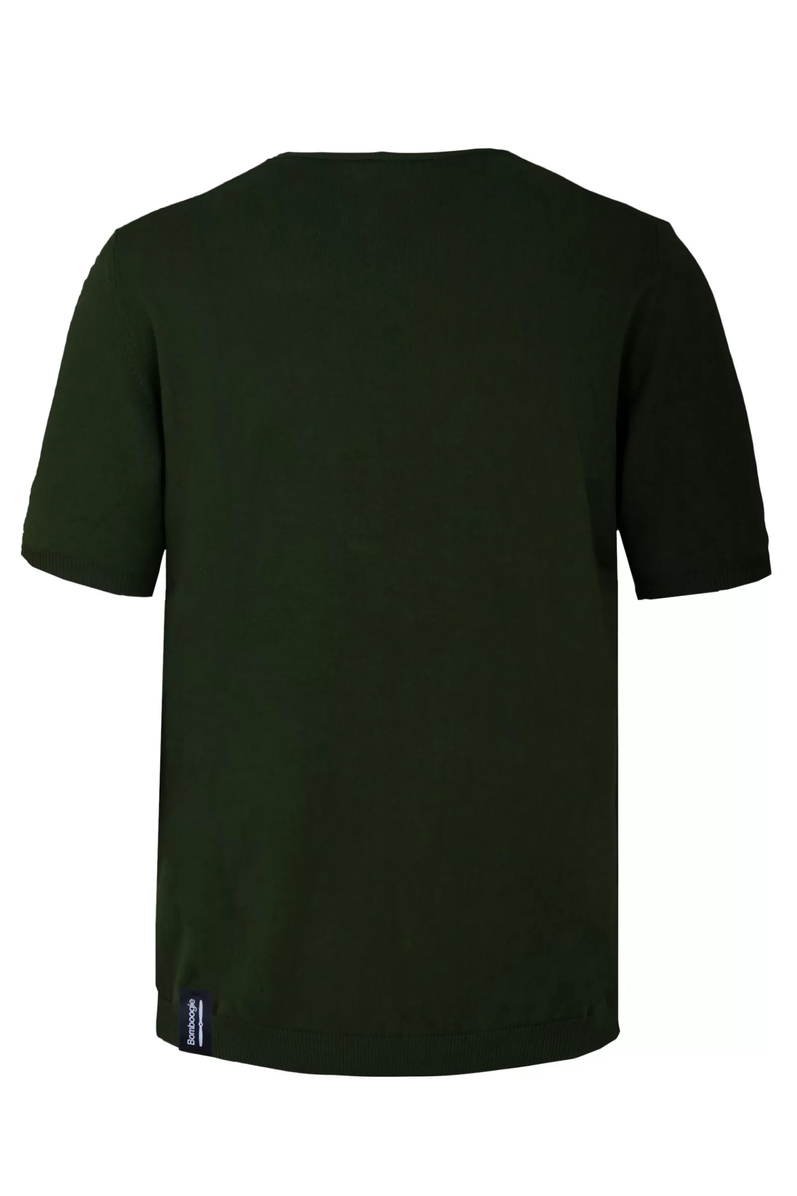 Uomo Bomboogie Maglie & Felpe>Pullover Girocollo A Manica Corta In Maglia Rasata Faded