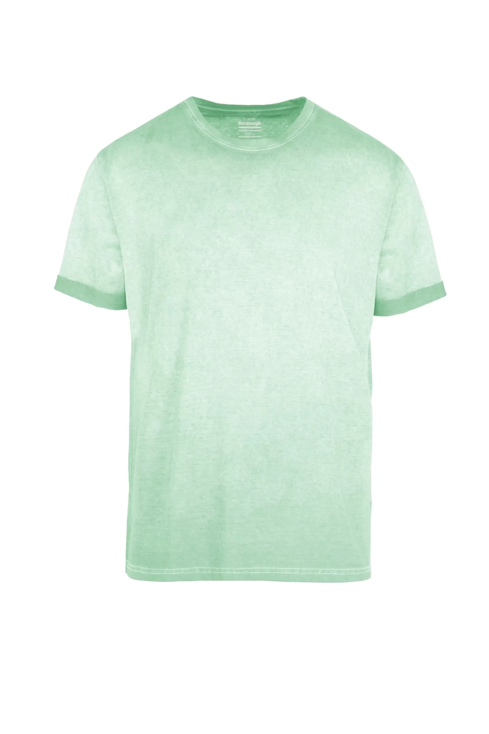 Uomo Bomboogie T-Shirts & Polo>T-shirt A Manica Corta In Cotone Tinto A Freddo