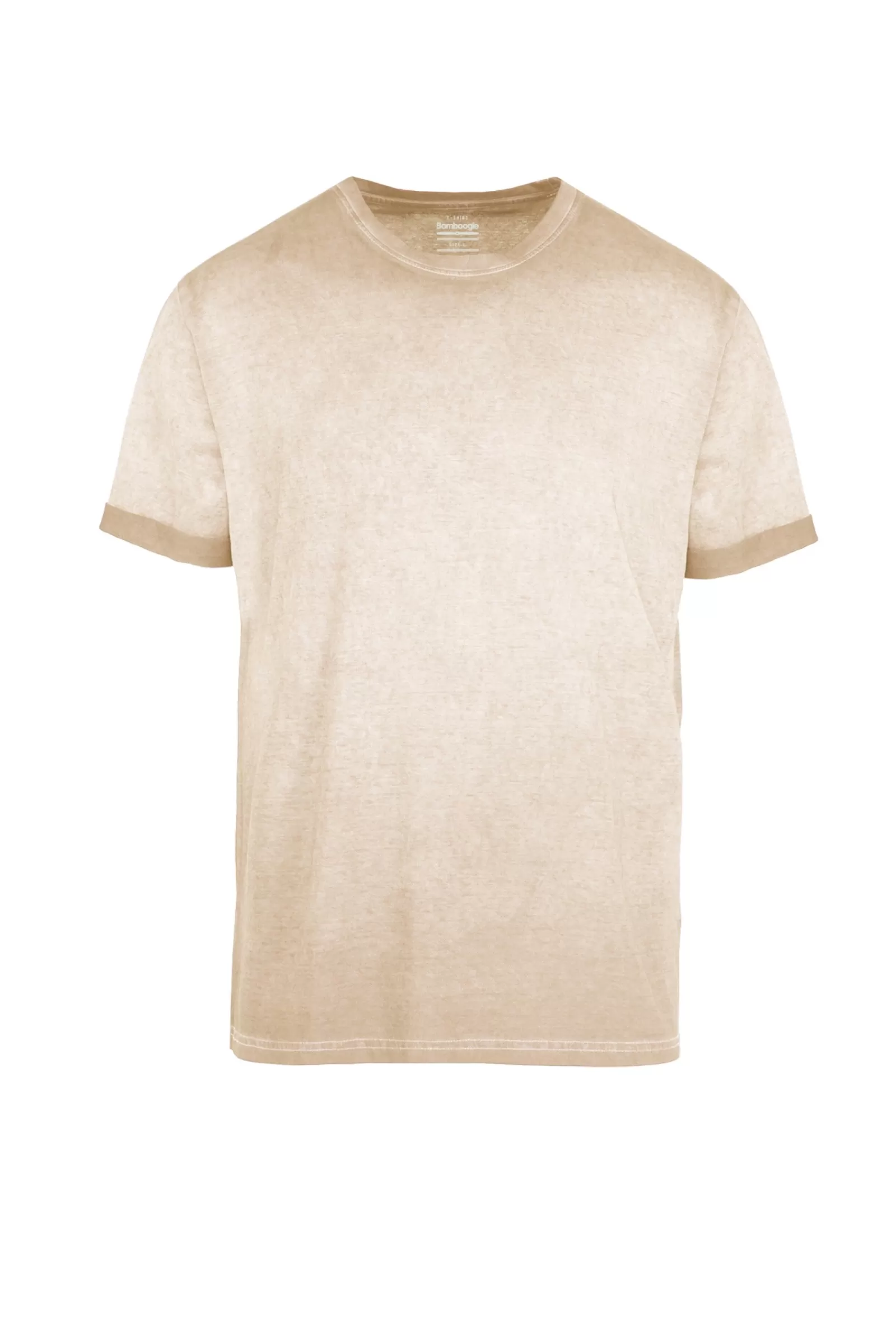 Uomo Bomboogie T-Shirts & Polo>T-shirt A Manica Corta In Cotone Tinto A Freddo