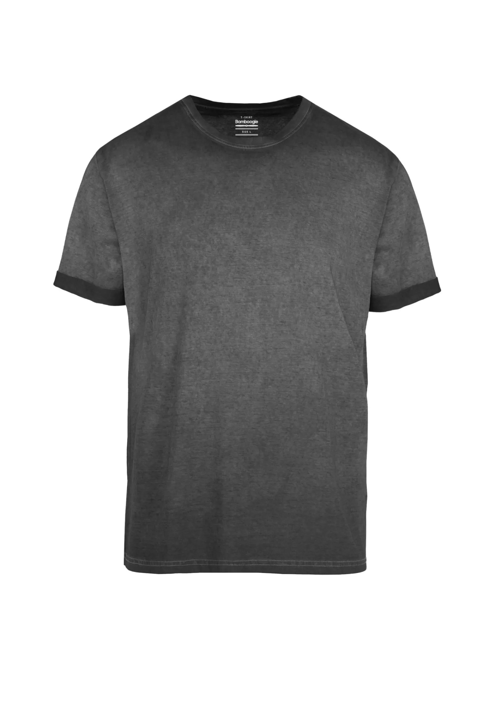 Uomo Bomboogie T-Shirts & Polo>T-shirt A Manica Corta In Cotone Tinto A Freddo