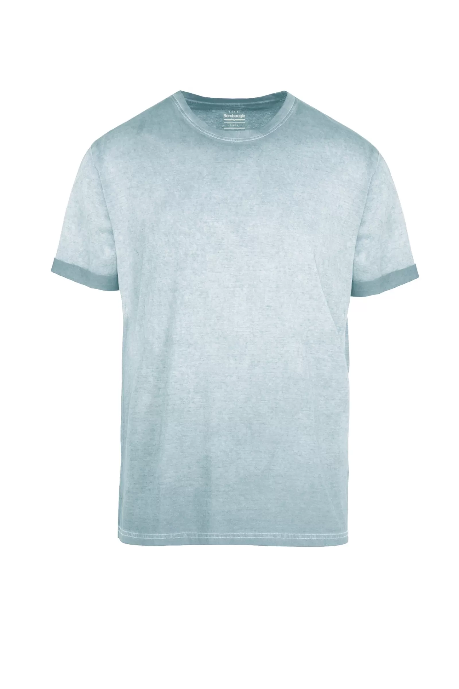 Uomo Bomboogie T-Shirts & Polo>T-shirt A Manica Corta In Cotone Tinto A Freddo
