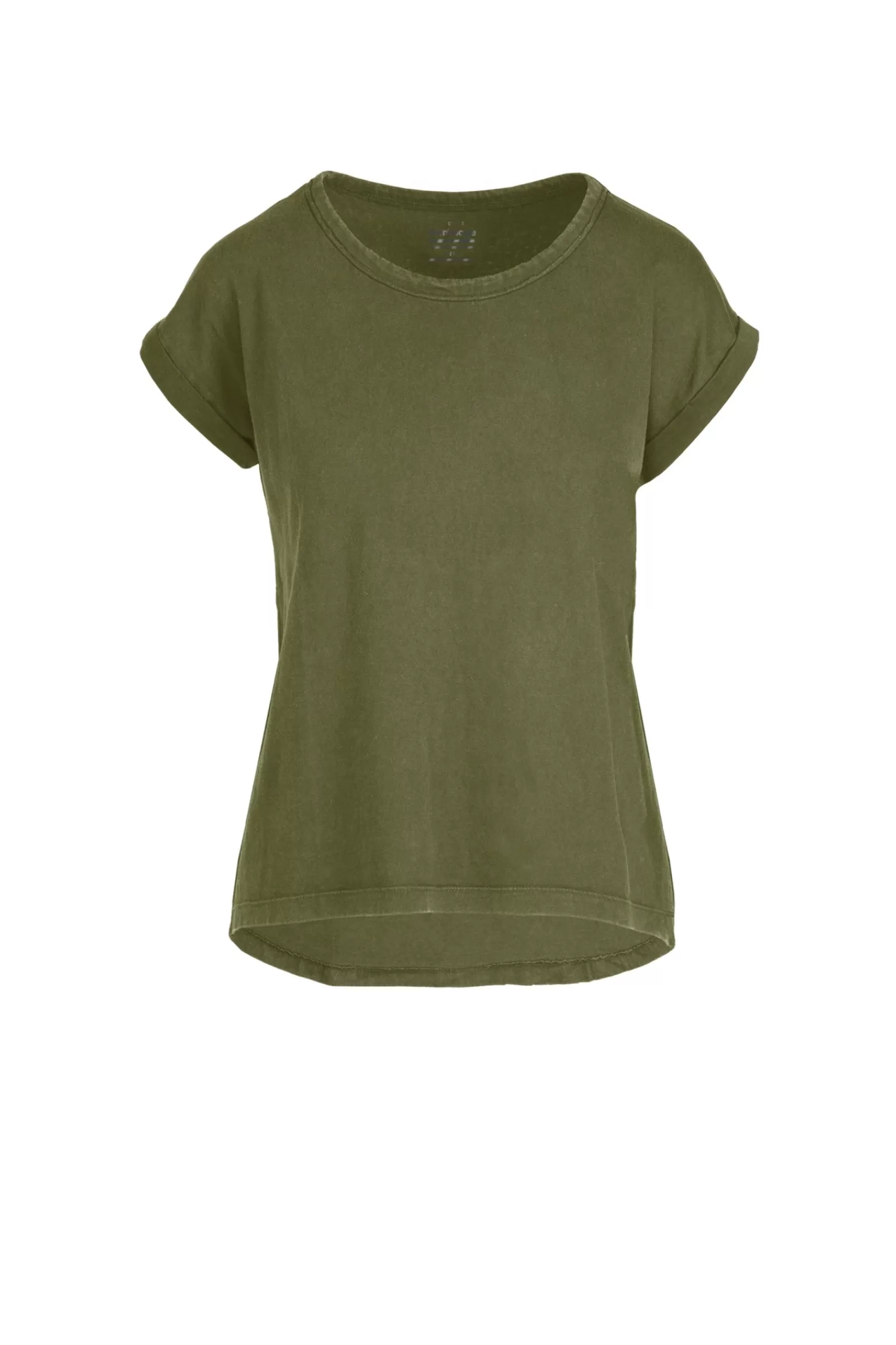 Donna Bomboogie T-Shirts>T-Shirt Girocollo Con Taglio Vivo E Maniche Risvoltate
