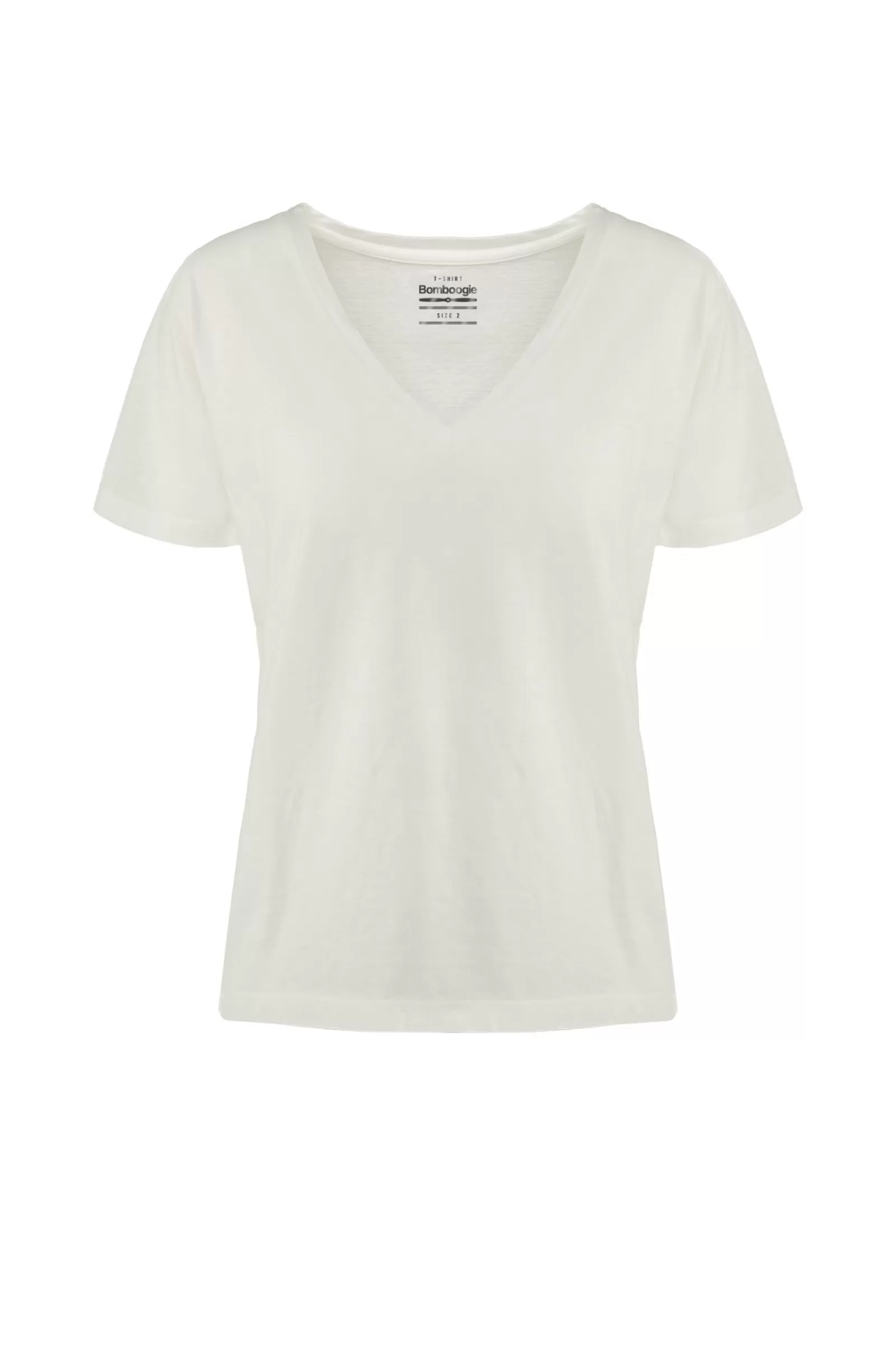 Donna Bomboogie T-Shirts>T-Shirt Scollo A V A Manica Corta