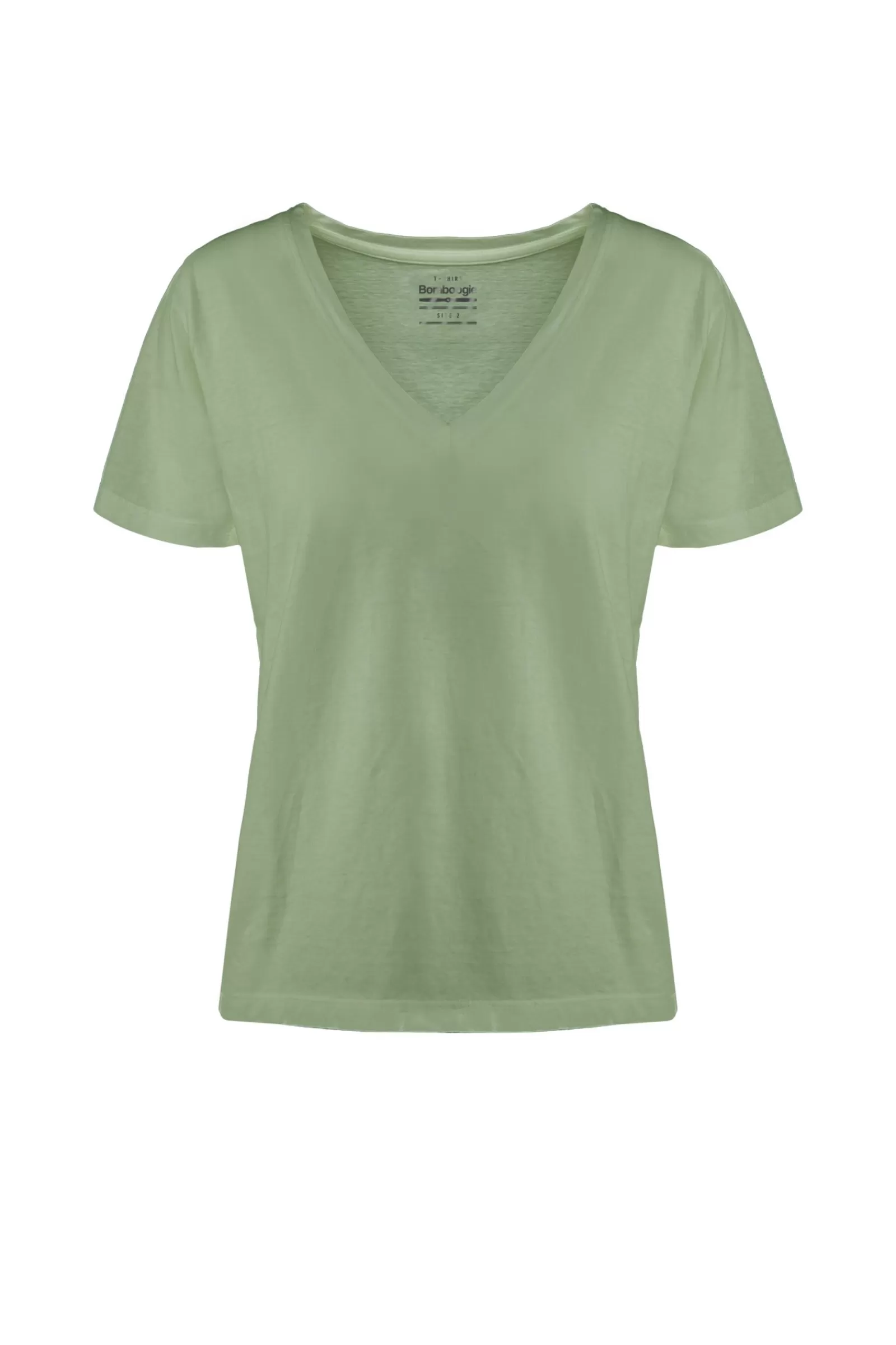 Donna Bomboogie T-Shirts>T-Shirt Scollo A V A Manica Corta