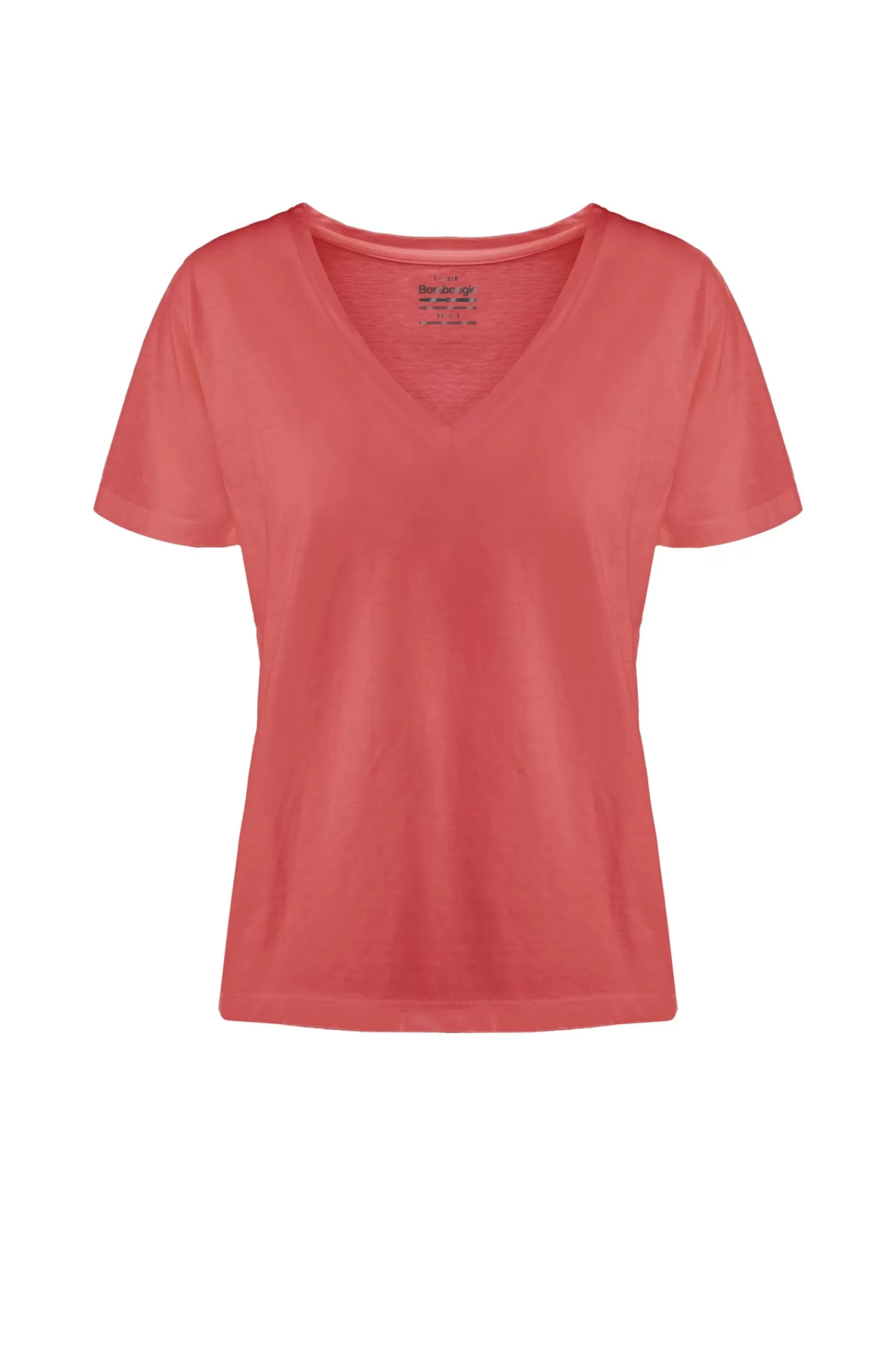 Donna Bomboogie T-Shirts>T-Shirt Scollo A V A Manica Corta