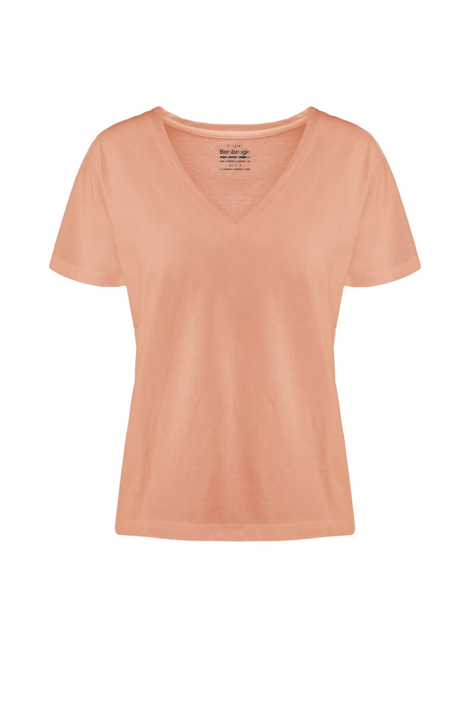 Donna Bomboogie T-Shirts>T-Shirt Scollo A V A Manica Corta
