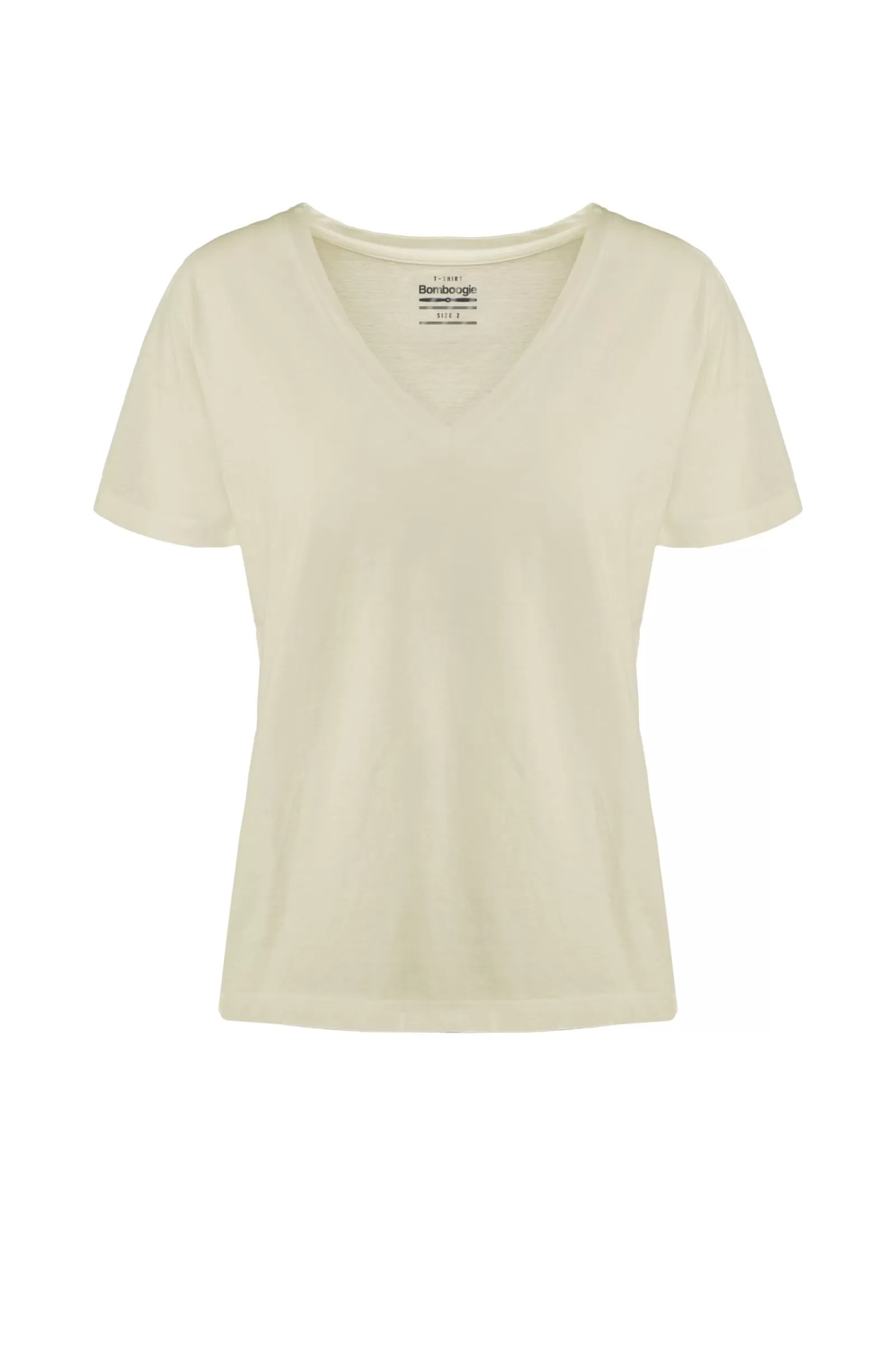 Donna Bomboogie T-Shirts>T-Shirt Scollo A V A Manica Corta