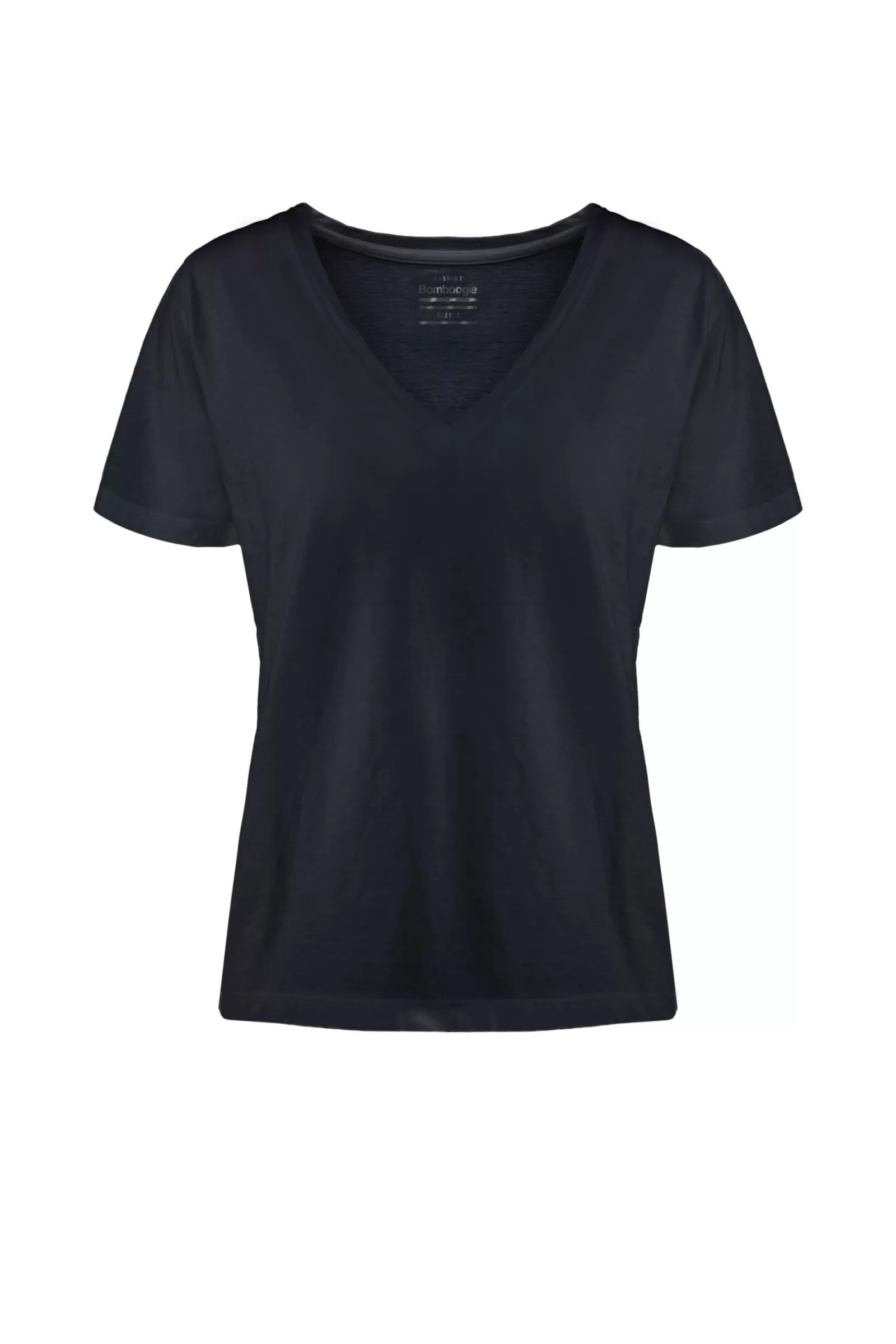 Donna Bomboogie T-Shirts>T-Shirt Scollo A V A Manica Corta
